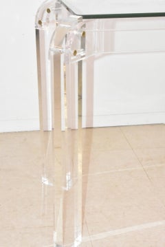 Acrylic And Glass Top Sofa Table