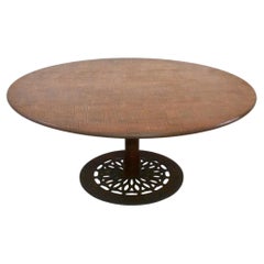 Custom Made Copper Top Modern Table