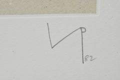 Victor Pasmore, «Punto di Contatto 1», grabado en aguafuerte y aguatinta, n.º 16/90, 1982