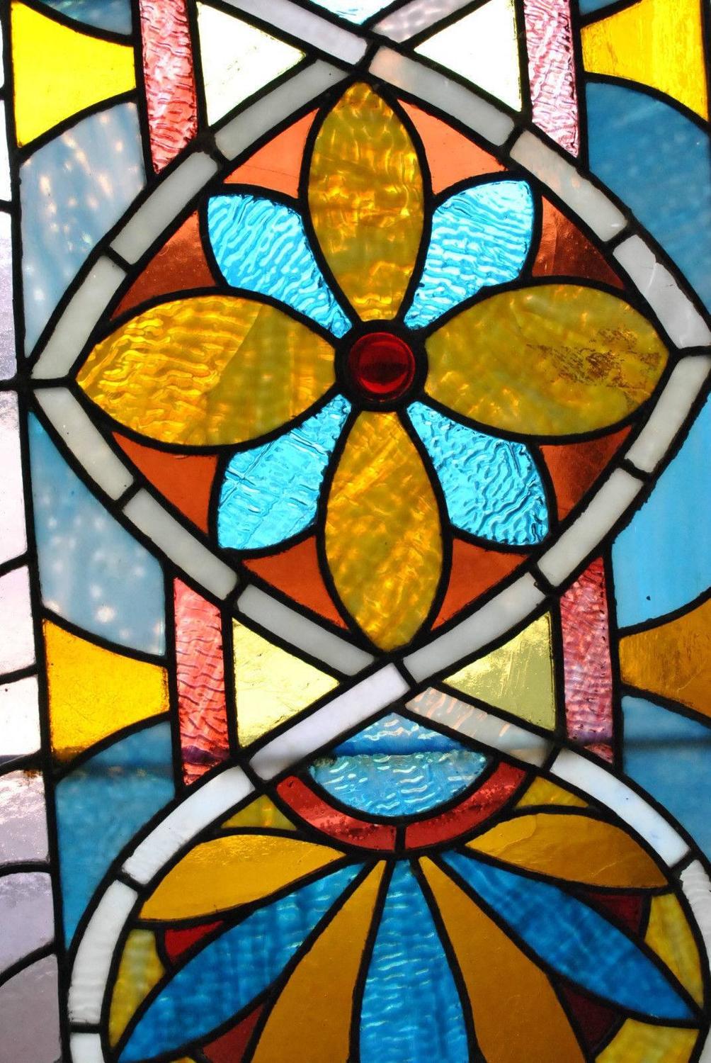 Antique Victorian Stained Glass Window, circa 1880s at 1stdibs