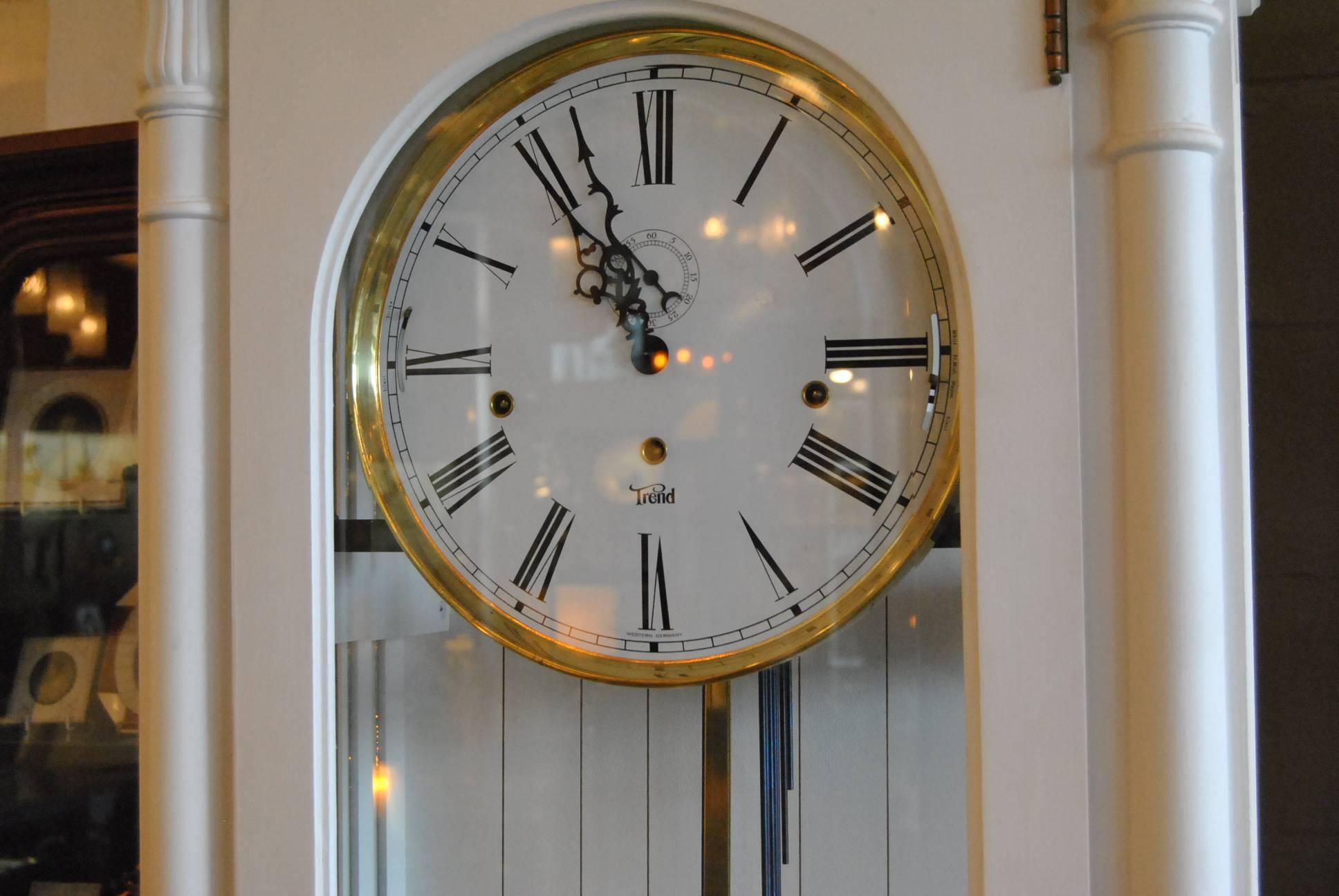 20th Century Sligh Trend Grandfather Clock, Classic Dorset Model, White