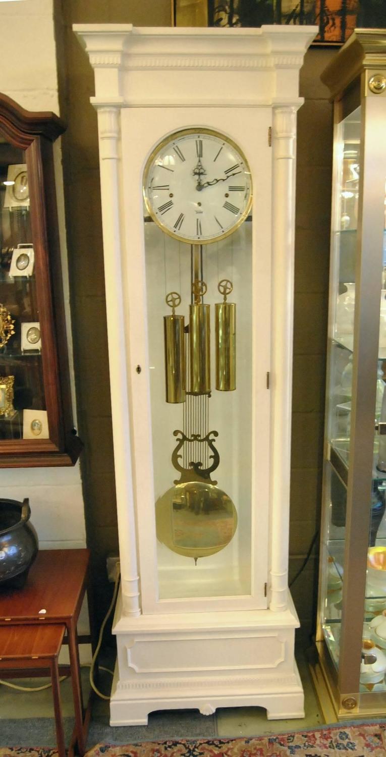 Sligh Trend Grandfather Clock, Classic Dorset Model, White For Sale at