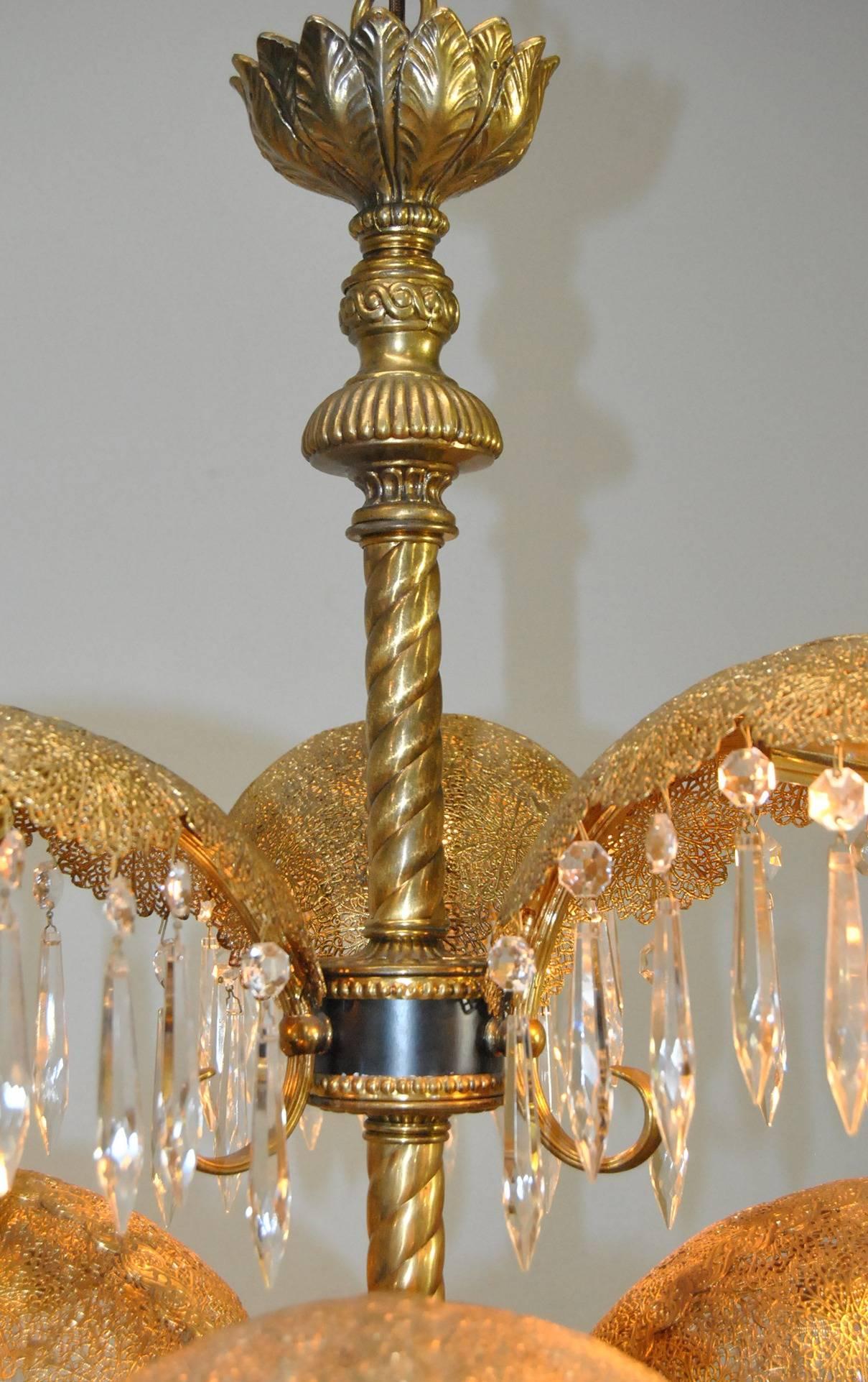 vintage palm chandelier