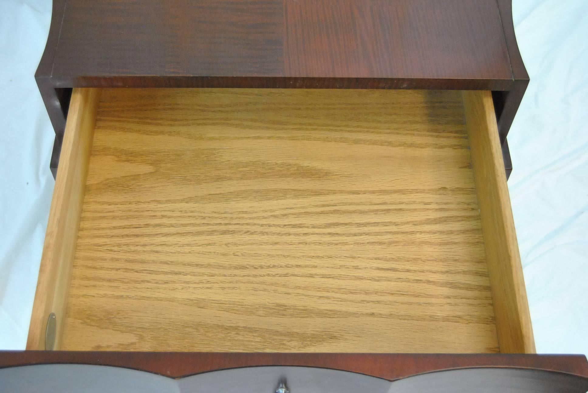 20th Century Rectangular Scalloped Edge Mahogany Table by Baker Furniture