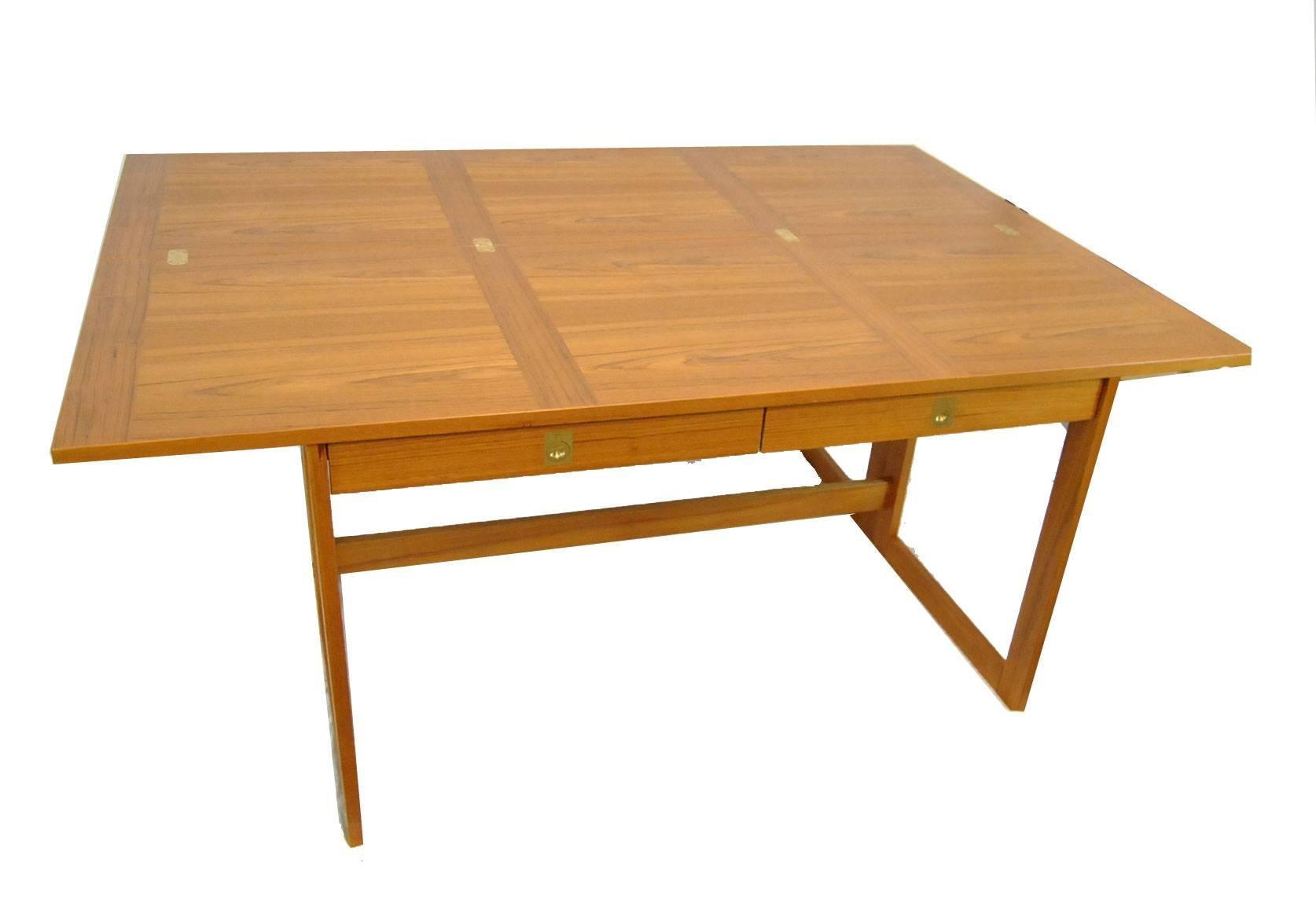 Beni Mobler 2 in 1 Danish Teak Folding Desk/Dining Table In Good Condition In Toledo, OH