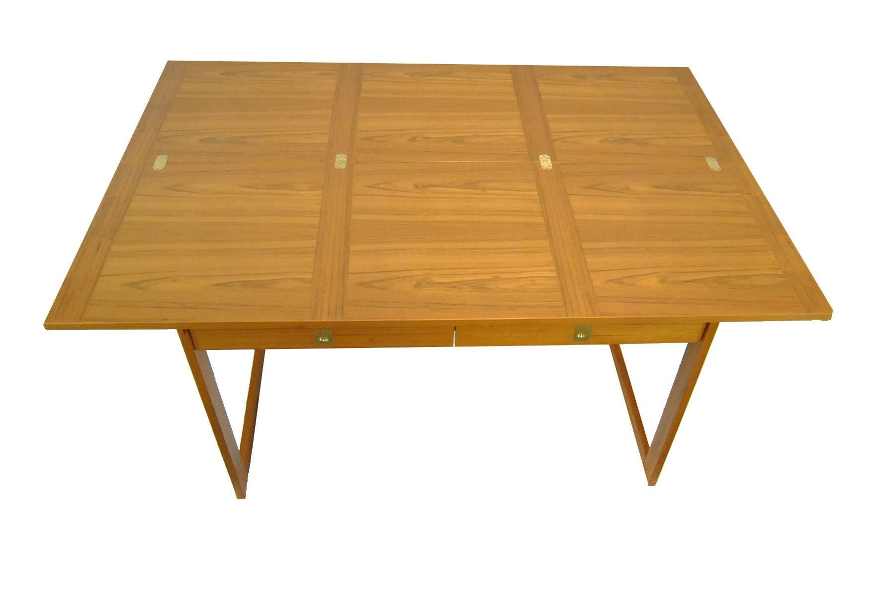 20th Century Beni Mobler 2 in 1 Danish Teak Folding Desk/Dining Table