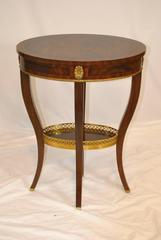 Pair of Flamed Mahogany Oval Side Tables by Maitland Smith