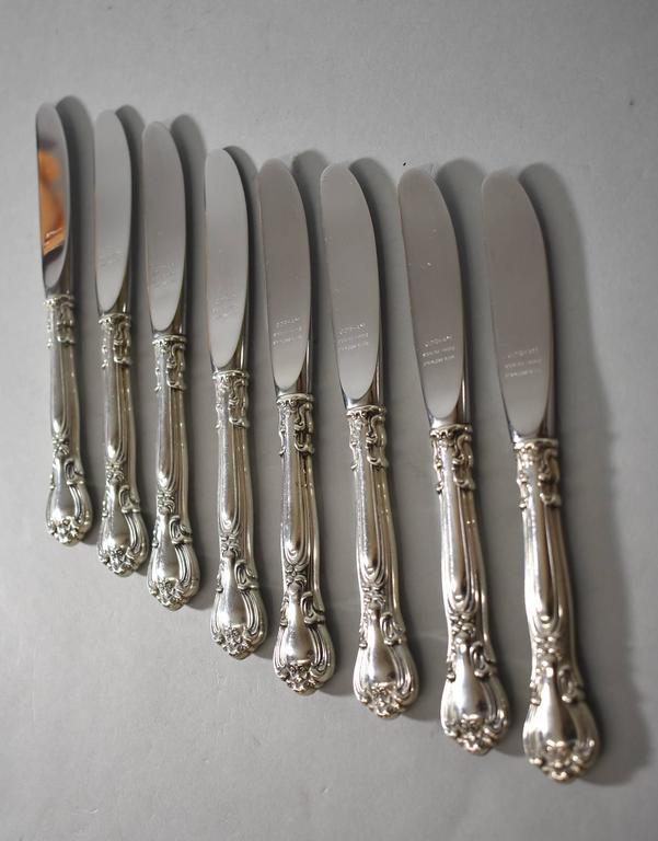 Gorham Chantilly Pattern 73 Piece Sterling Silver Flatware at 1stDibs