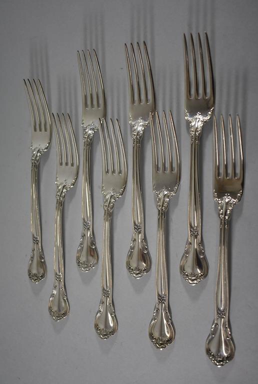 Gorham Chantilly Pattern 73 Piece Sterling Silver Flatware at 1stDibs