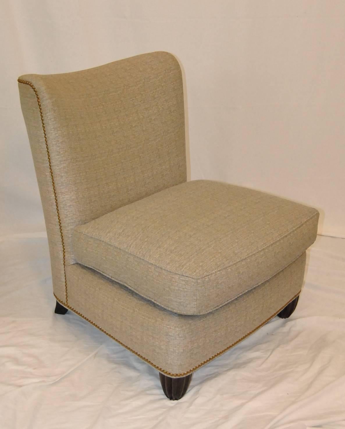 Armless Lounge Chair Designed by Barbara Barry for Baker Furniture In Good Condition In Toledo, OH