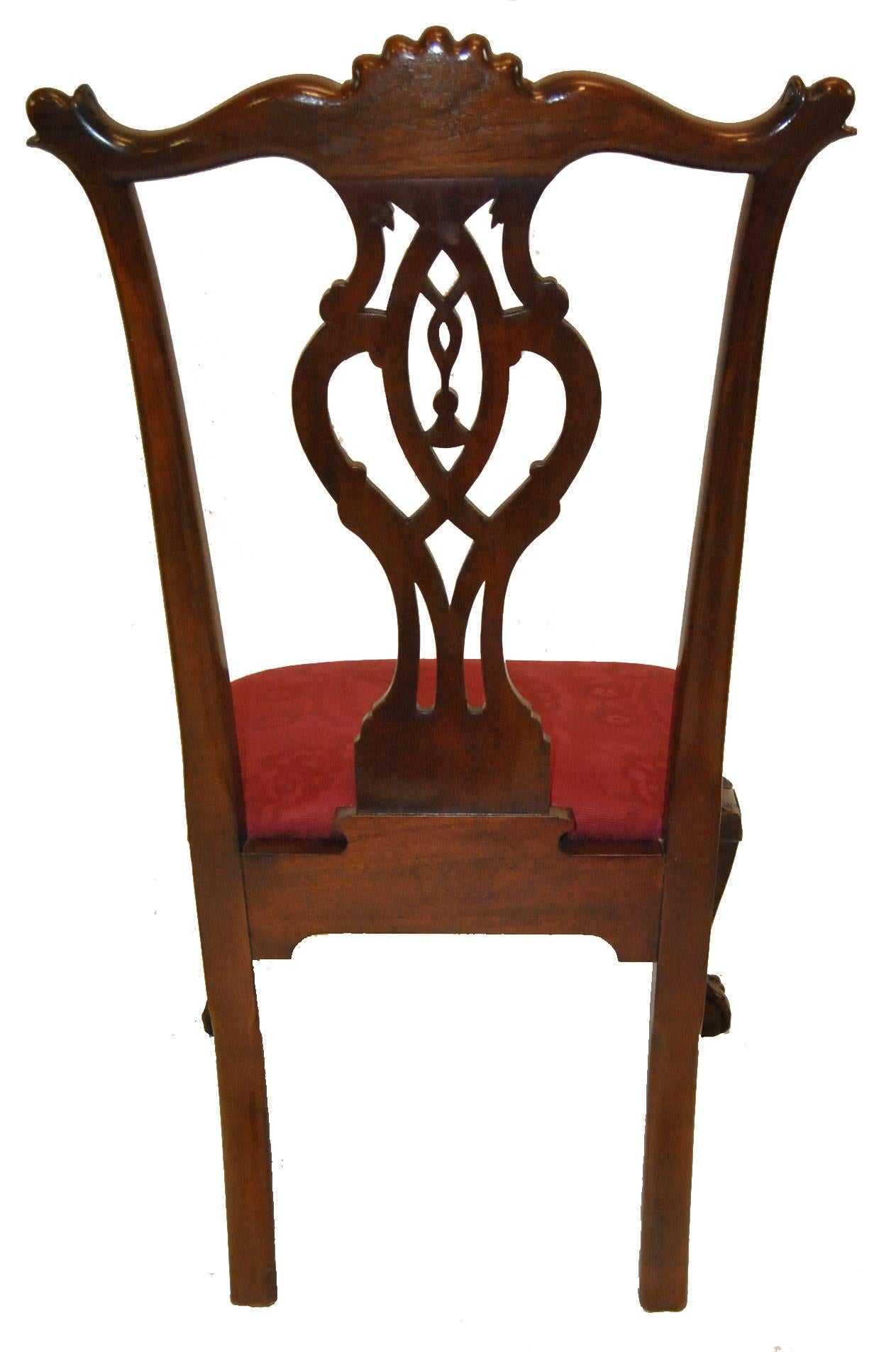 Set of Ten Philadelphia Tassle Mahogany Chippendale Side Chairs by Century In Good Condition In Toledo, OH