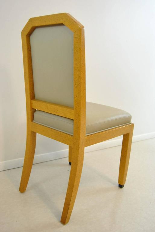 Set of Eight HandCarved and HandPainted Dining Room Chairs by William