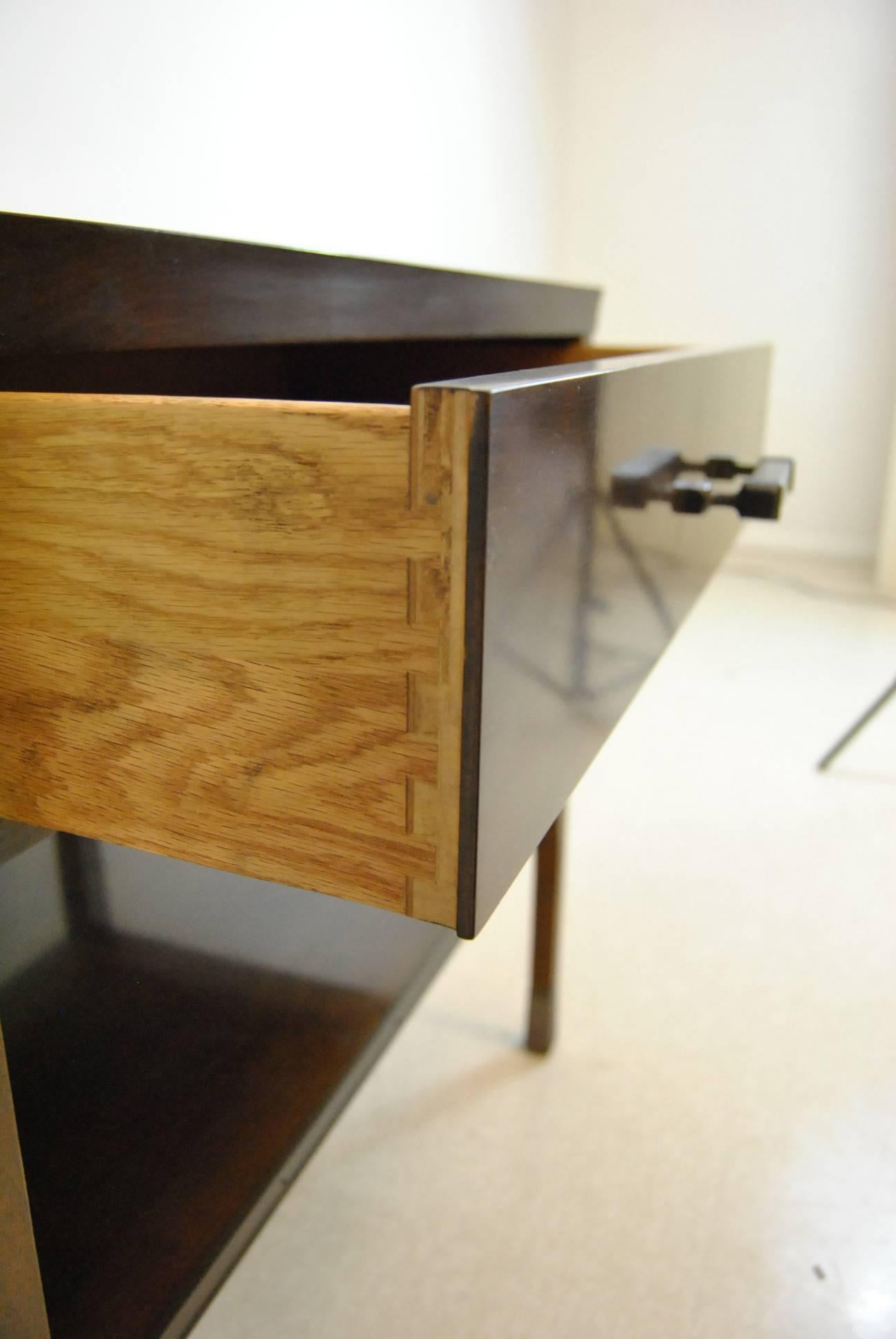 American Walnut Side End Table by Bill Sofield for Baker Furniture For Sale