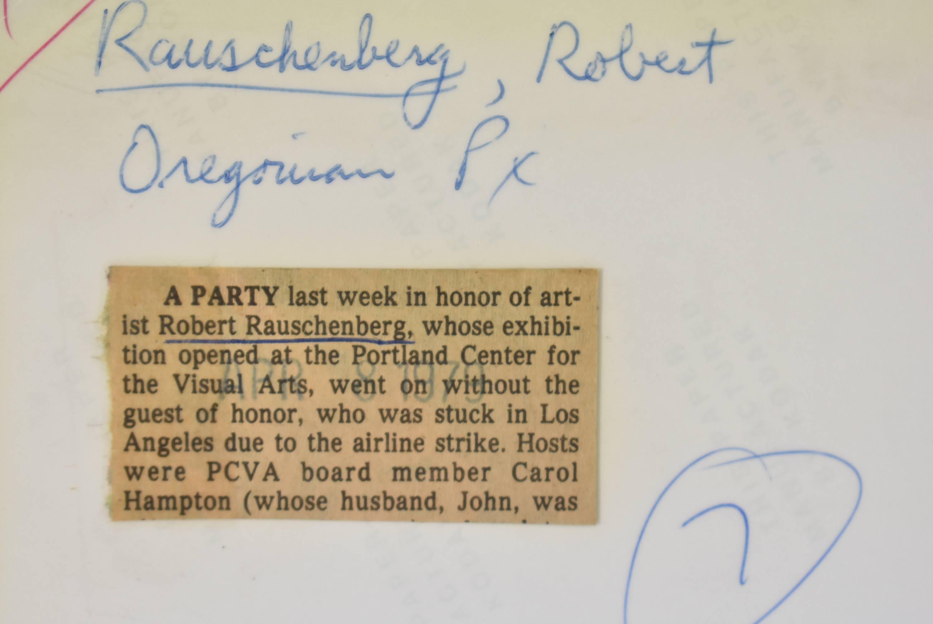 1979 Robert Rauschenberg Exhibition Poster, Artist Signed with B&W Photo 5