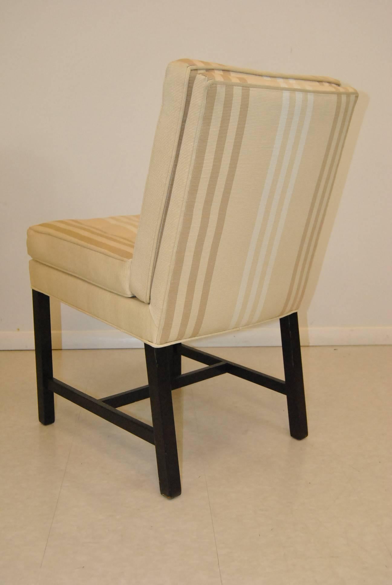 20th Century Set of Four Upholstered Dining Side Chairs by Dunbar