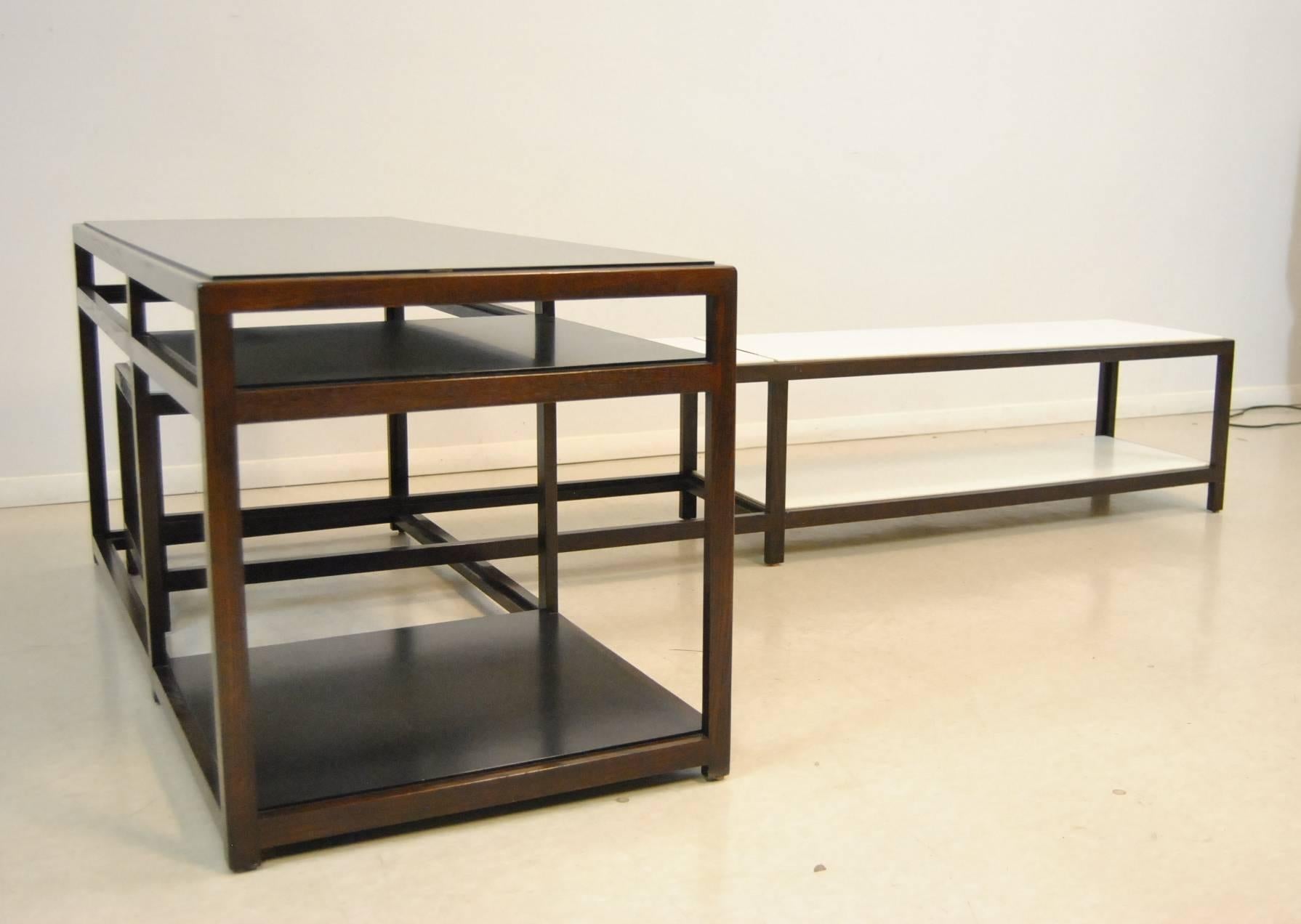American Mid-Century Modern Dunbar Interlocking Tables by Edward Wormley
