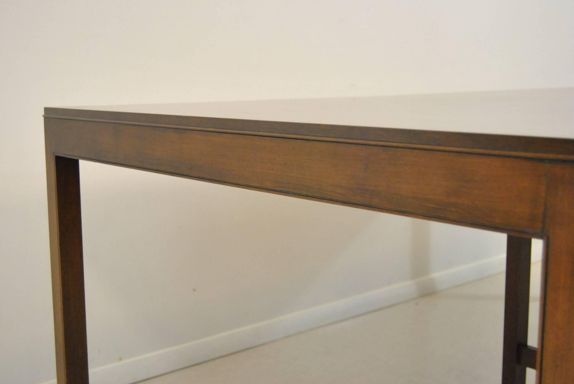 Dark Walnut Dining Room Table by Bert England for Johnson Furniture In Good Condition In Toledo, OH