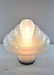 Carlo Nason "Lotus" Lamp in Bollicine Murano Glass for Mazzega