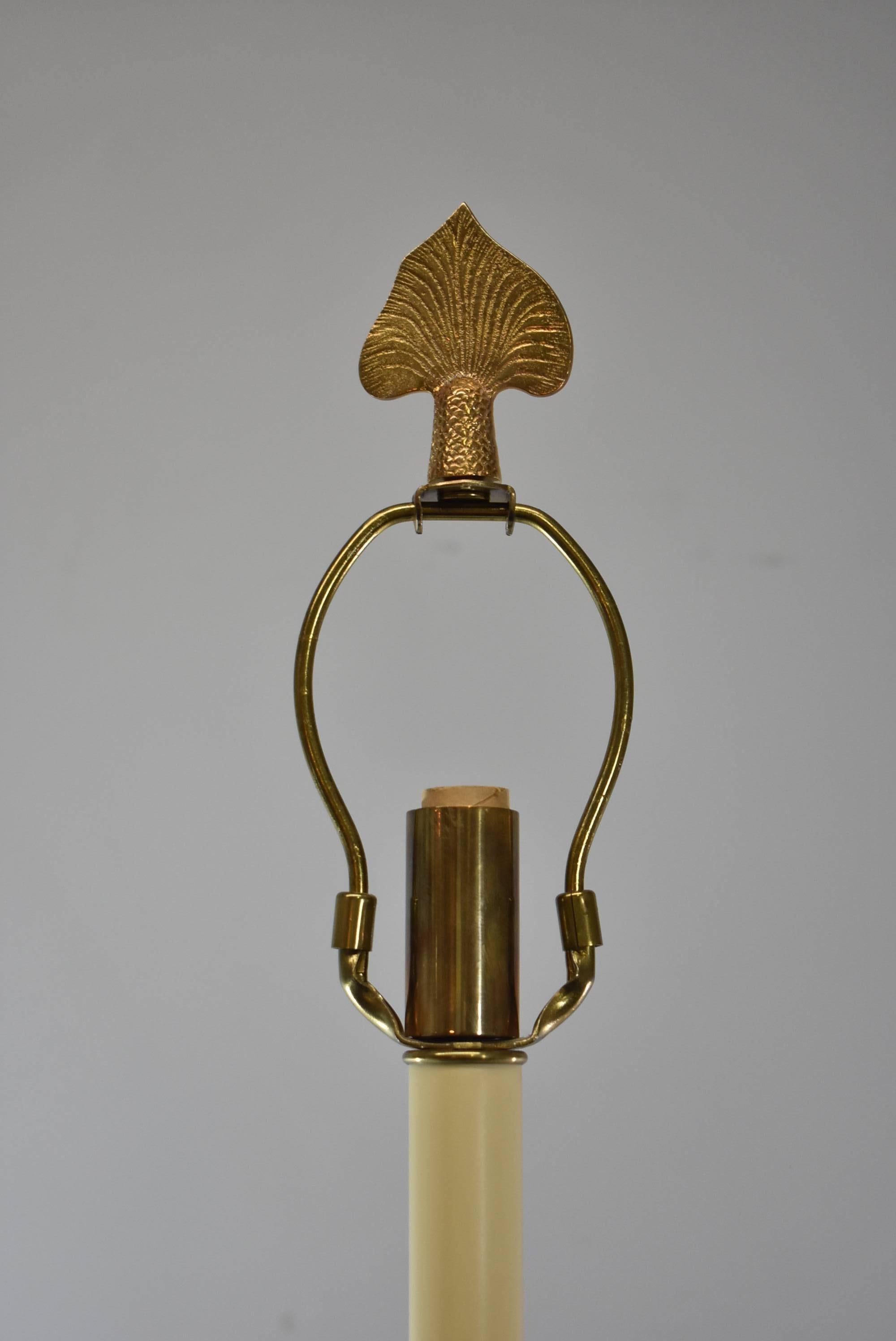 Modern Pair of Tall Brass Buffet Lamp with Dolphin Base by Chapman, 1987