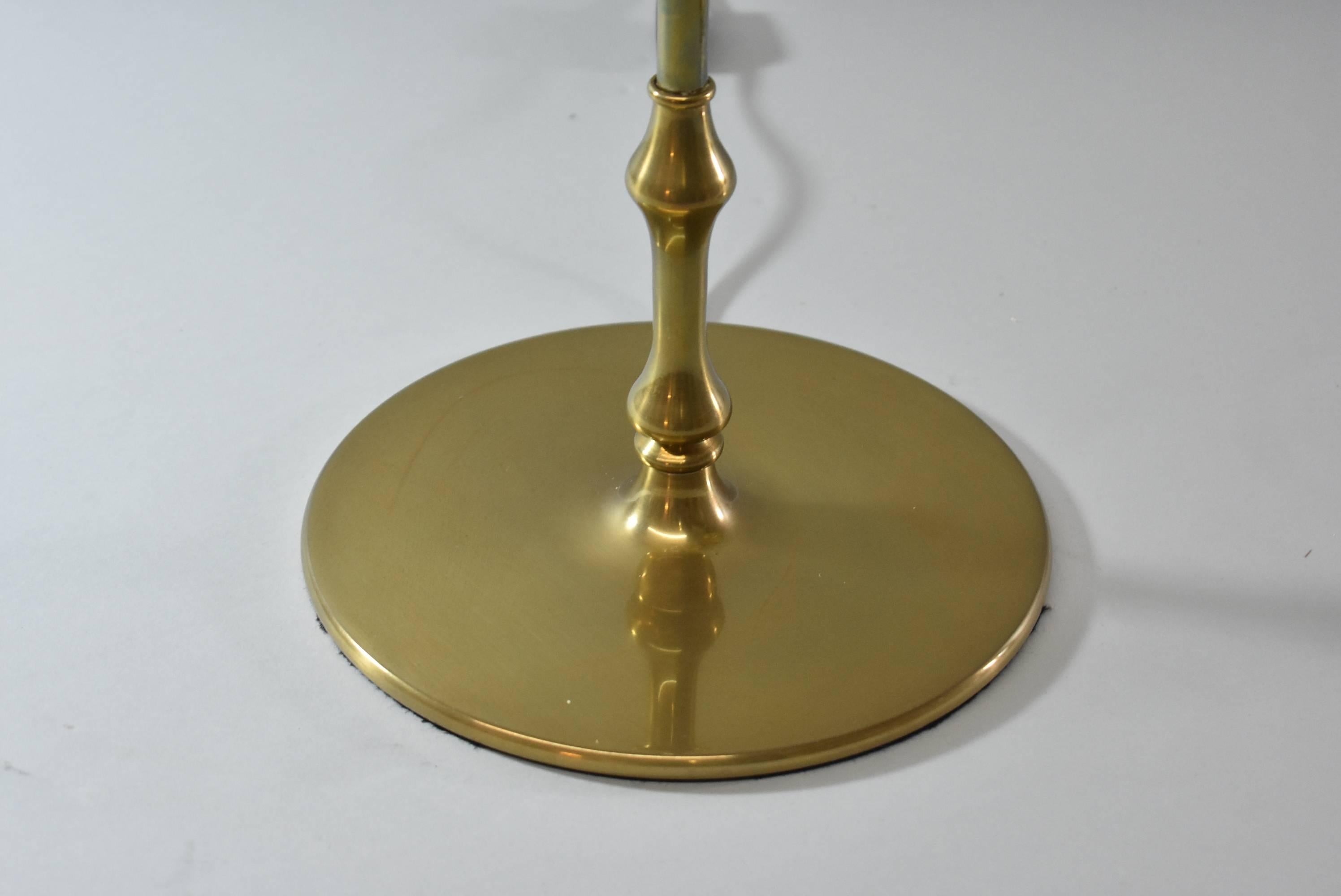 Modern Pair of Tall Chapman Brass Buffet Lamps, 1985