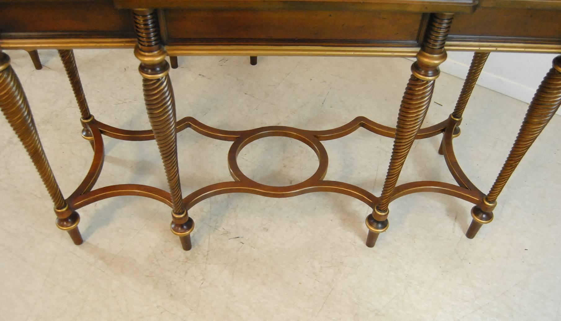 Pair of Cherry Console Table by Mario Buatta for Widdicomb Furniture In Good Condition In Toledo, OH