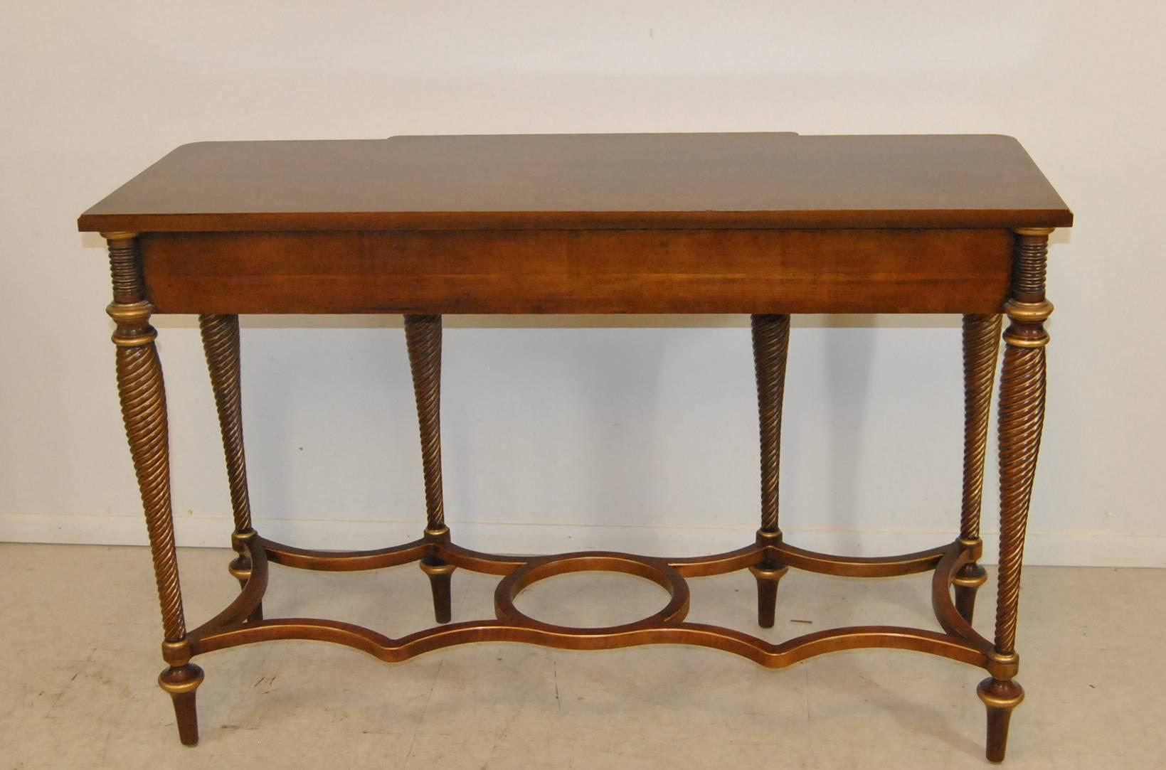 Pair of Cherry Console Table by Mario Buatta for Widdicomb Furniture 1