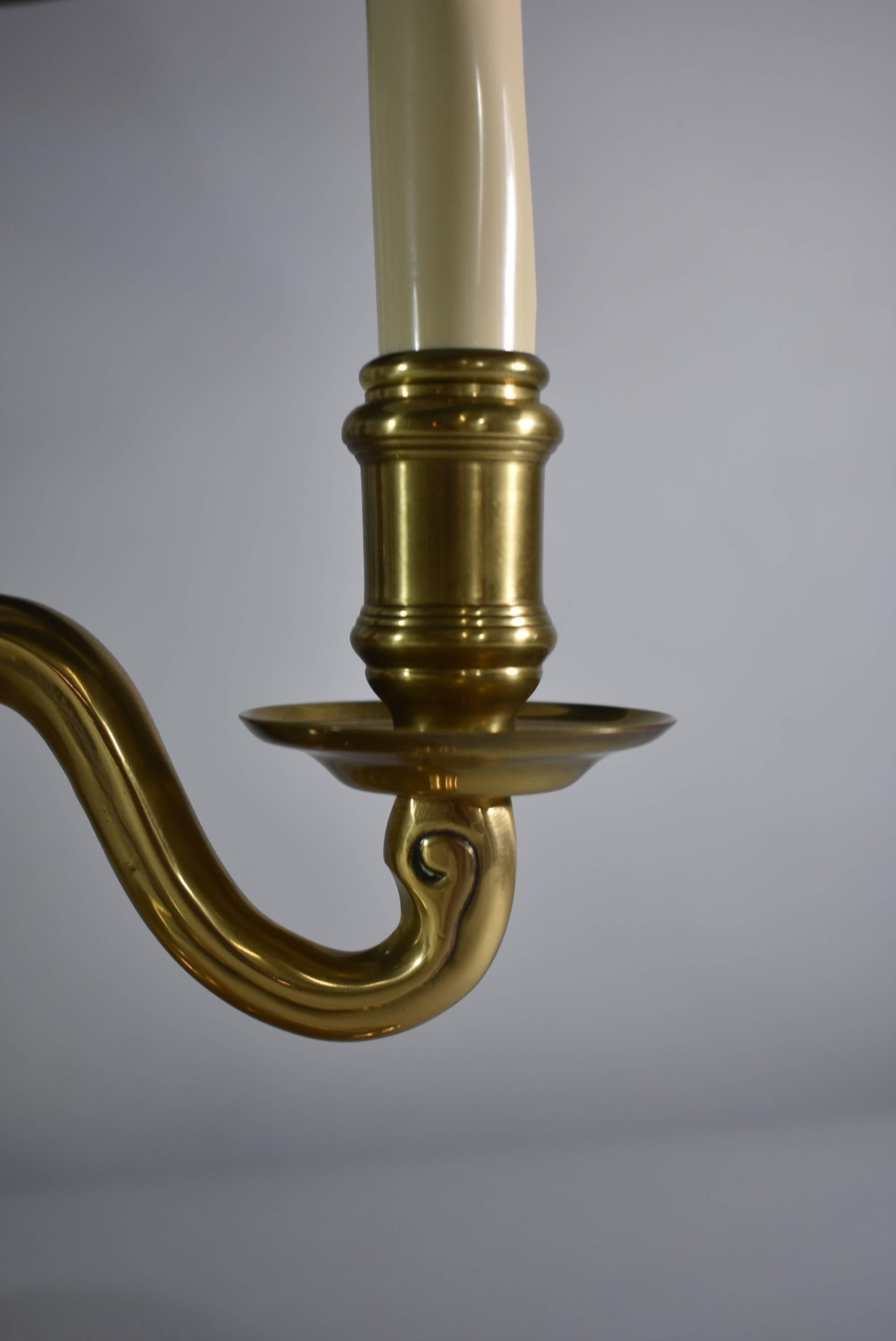 French Empire Style Brass Bouillotte Table Lamp by Frederick Cooper In Good Condition In Toledo, OH