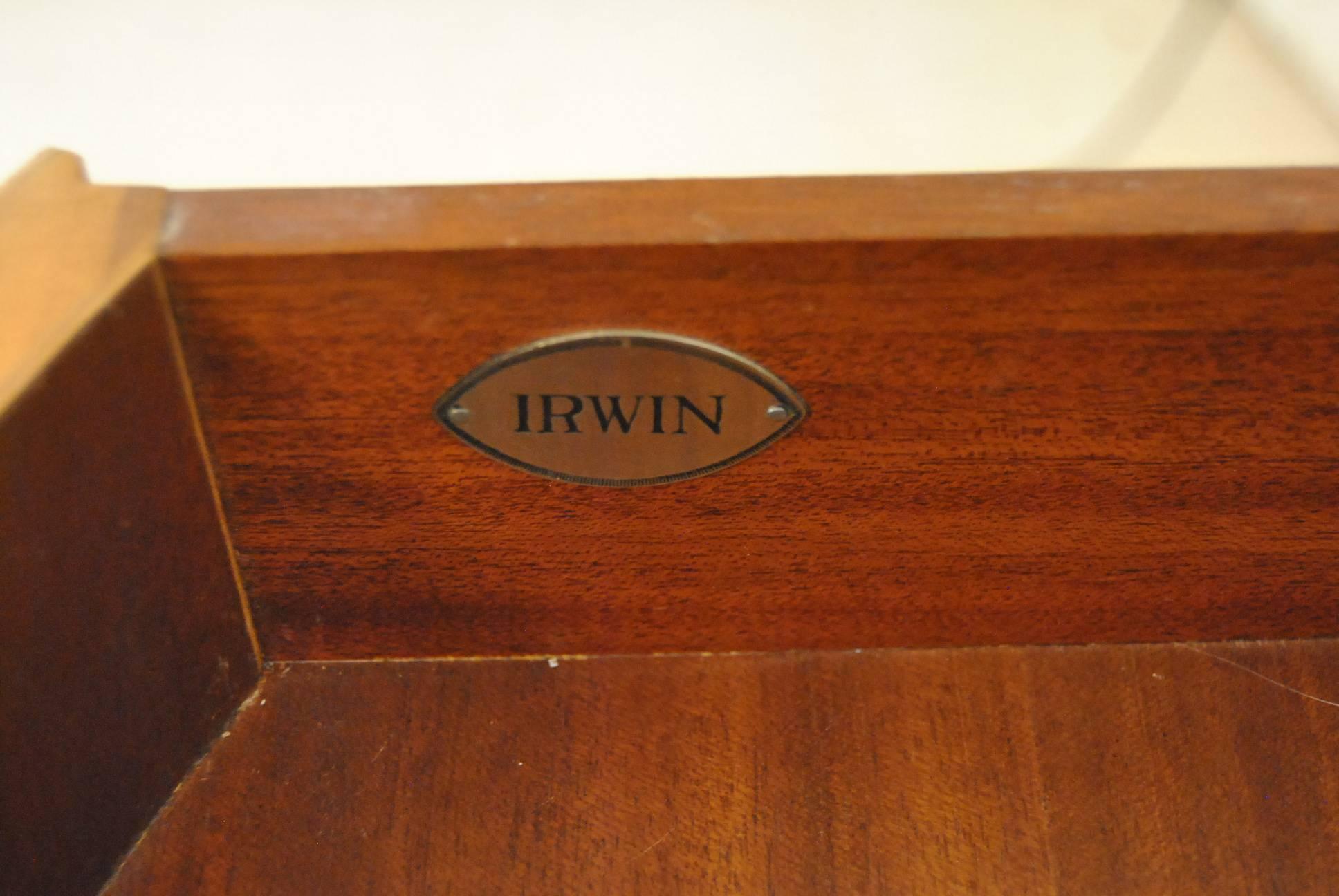 Pair of French Adam Style Commodes by Irwin Furniture Dated 1937 2