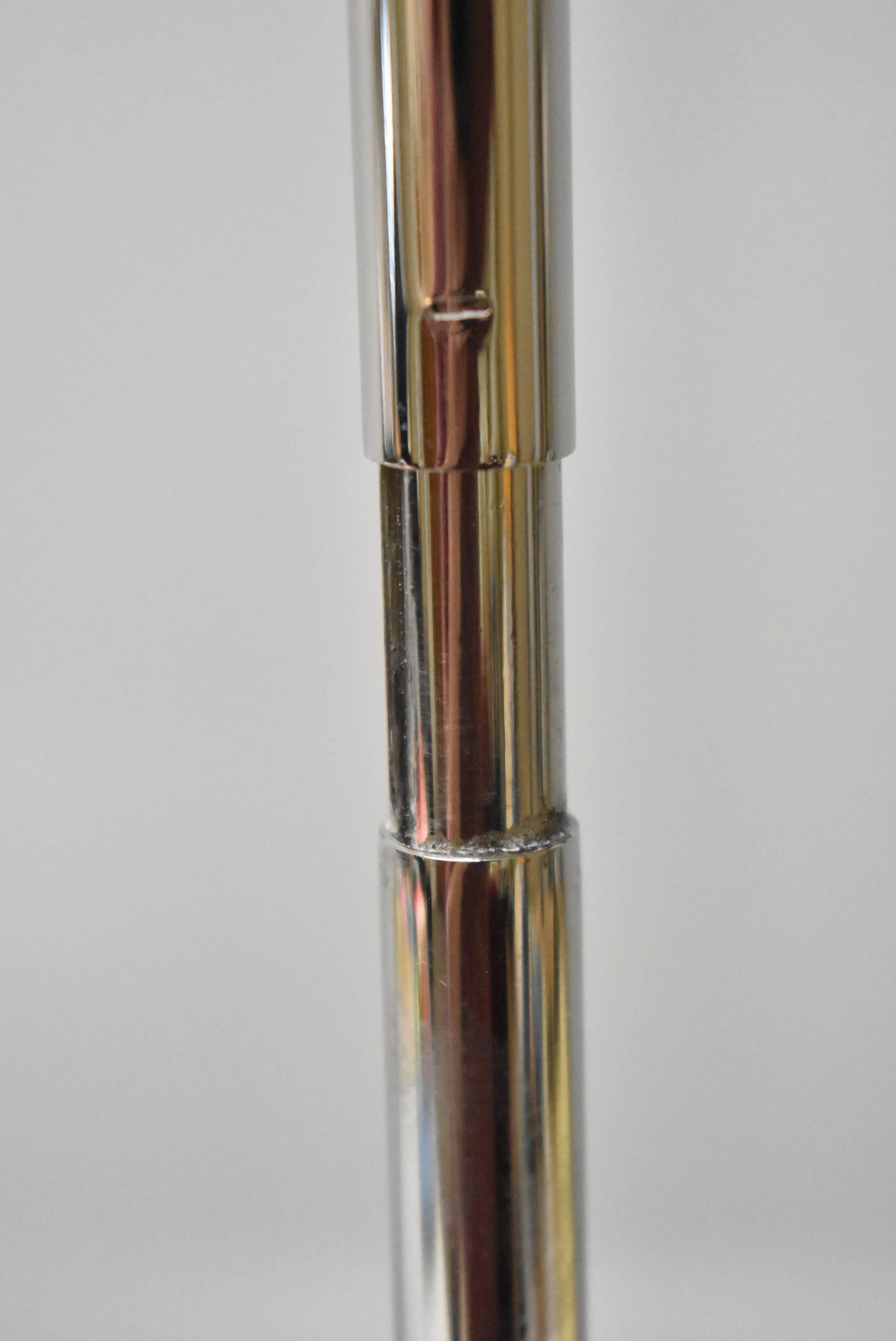Pair of Mid-Century Modern Chrome Cedric Hartman Adjustable Floor Lamps 3