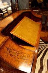 Georgian Adams-Style Carlton House Marquetry Inlaid Desk by Edwards and Roberts