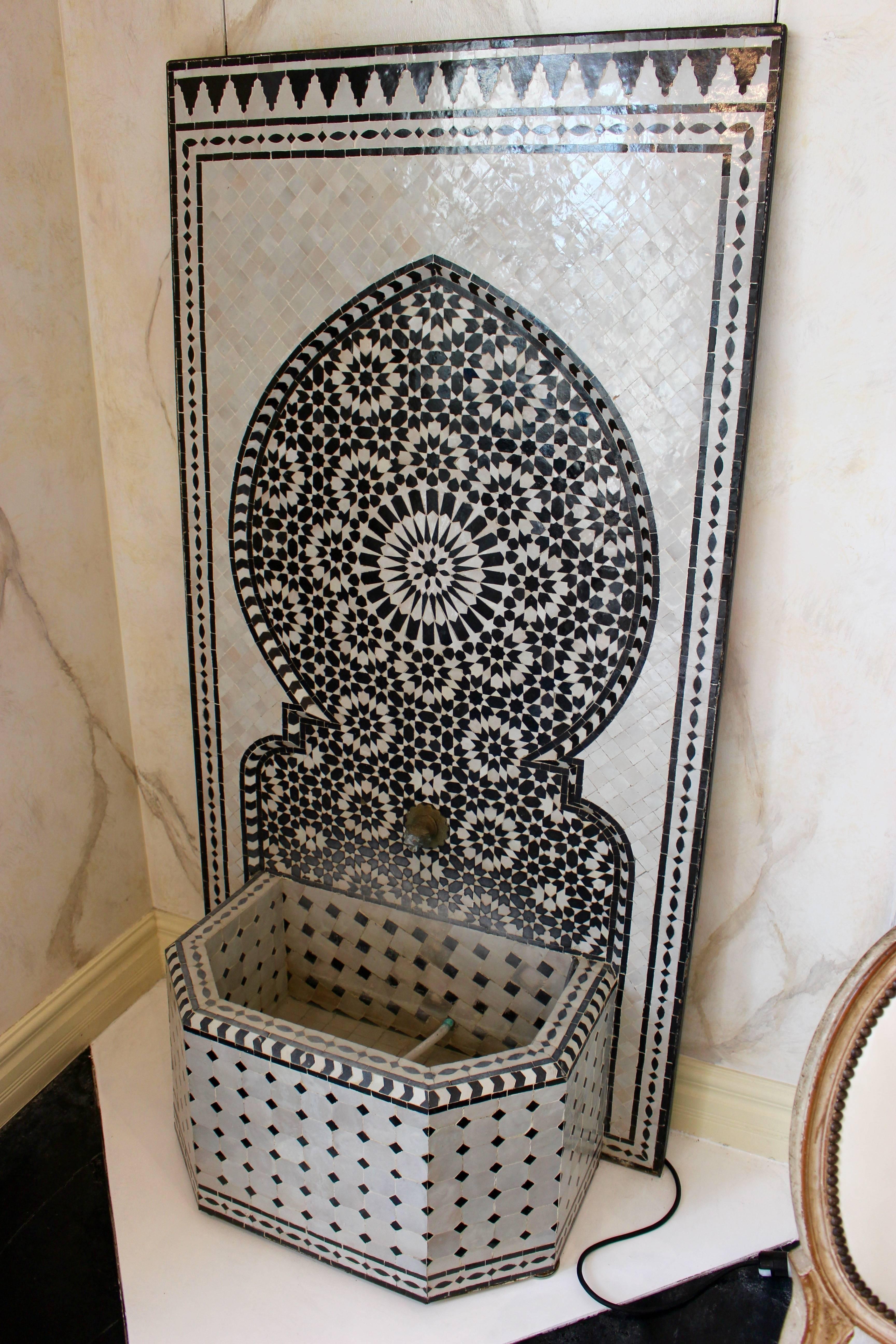 Contemporary Beautiful Handcrafted Mosaic Tile Fountain