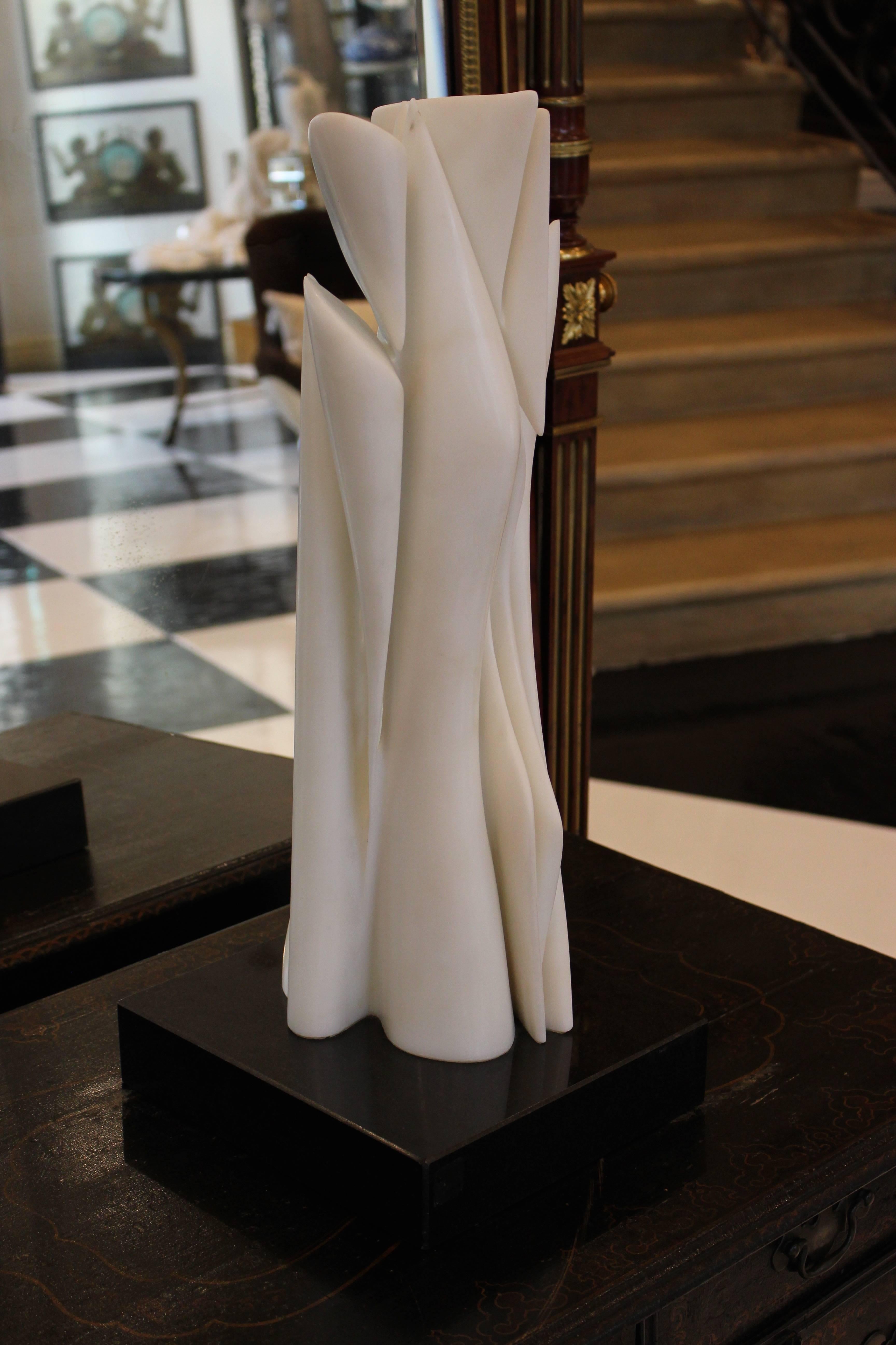Uruguayan Abstract White Carrara Marble Sculpture by Pablo Atchugarry, Late 20th Century