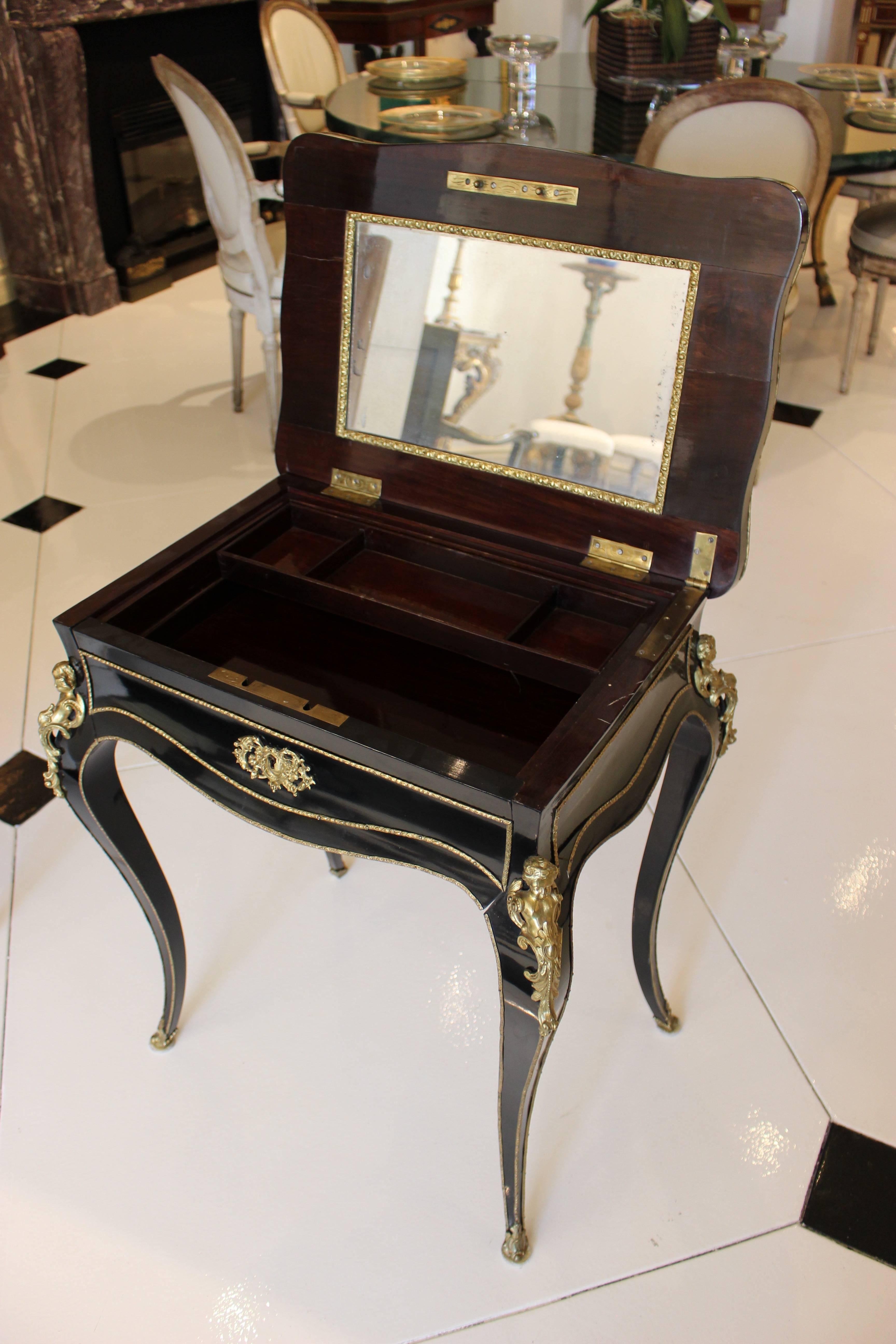 French Chic Napoleon III Worktable For Sale