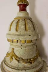 Pair of 19th Century Italian Cream and Polychrome Decorated Pricket Candlesticks