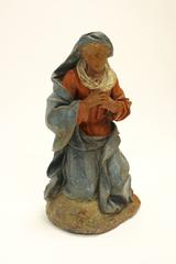 18th Century Continental Polychrome Terracotta Sculpture of the Kneeling Virgin