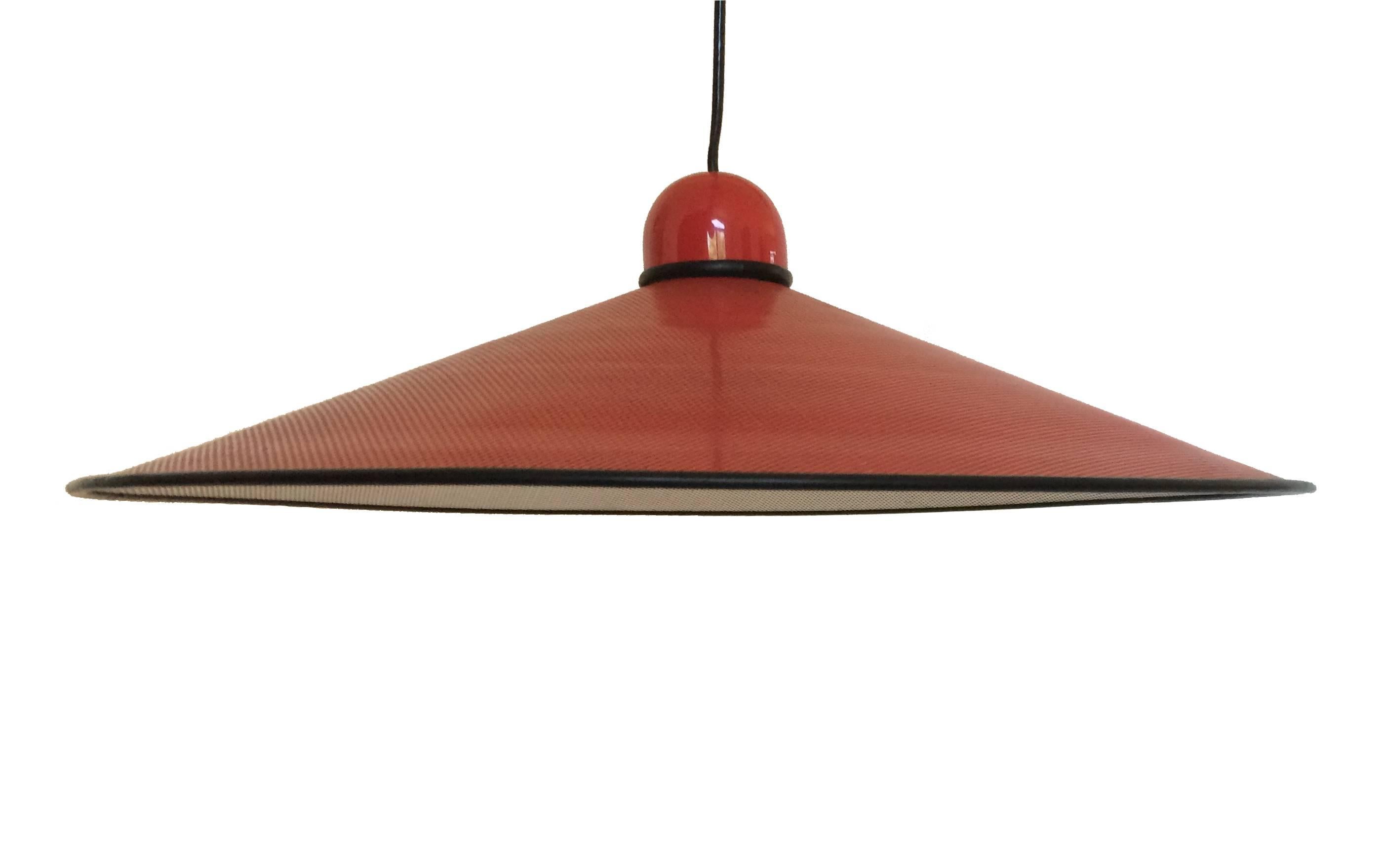 Fantastic Ron Rezek design featuring a light diffusing shade. This particular model is equipped with a plug.