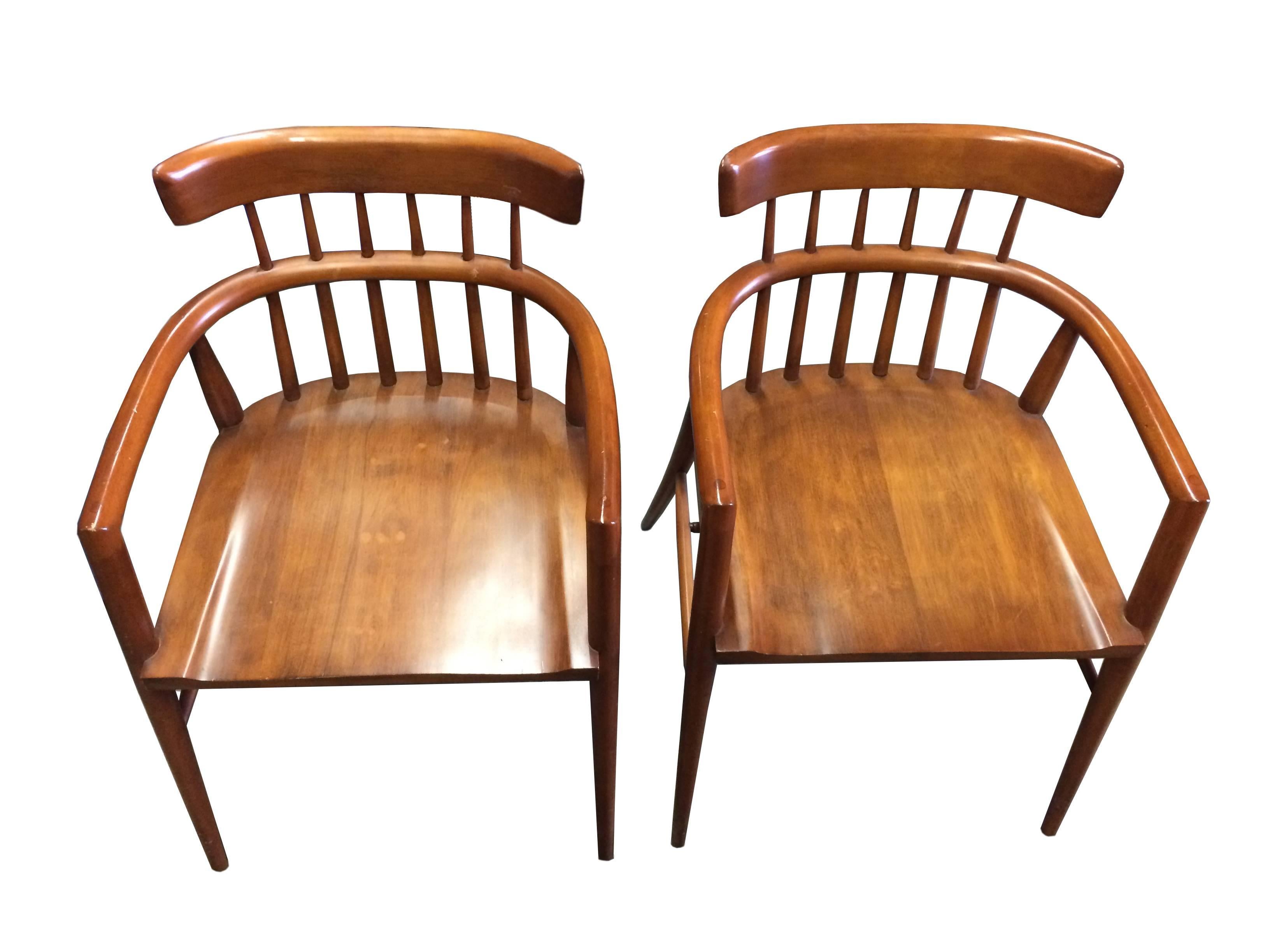 A gorgeous pair of all original Paul McCobb armchairs from the Winchendon 