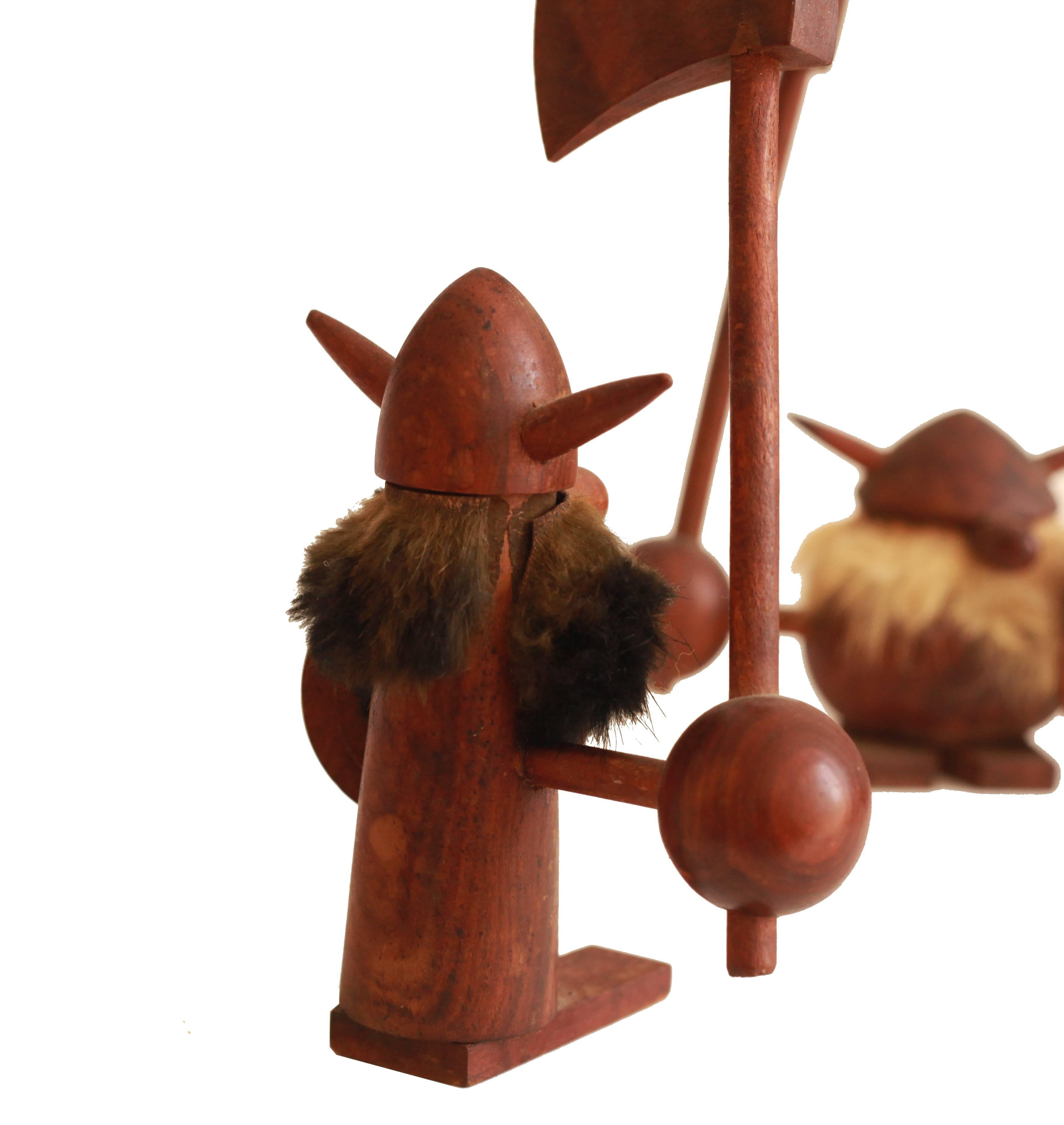 wooden viking figures