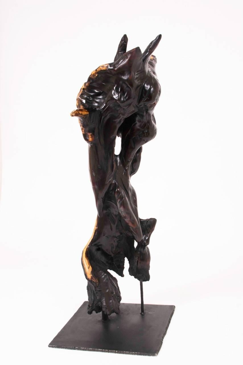 A remarkable masterpiece by renowned wood sculptor Brad Sells. The work of brad sells can be found in the Smithsonian Institute, major museums and collections of both corporations and private collectors. Sells has been featured in the PBS series
