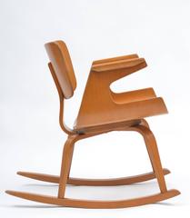 Rare 1950s Thonet Plywood Rocking Chairs