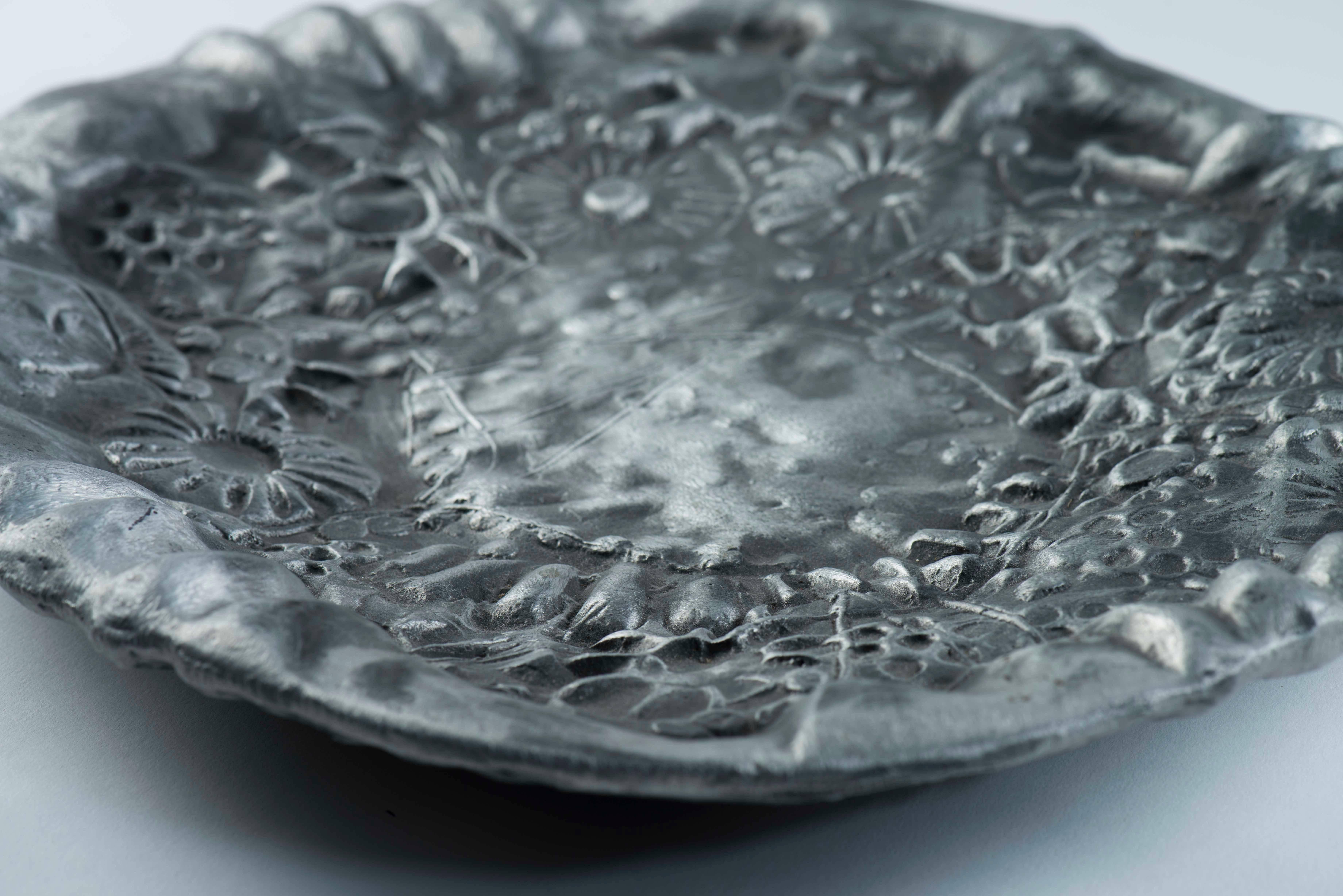 Mid-Century Modern Donald Drumm Cast Aluminum Platter For Sale