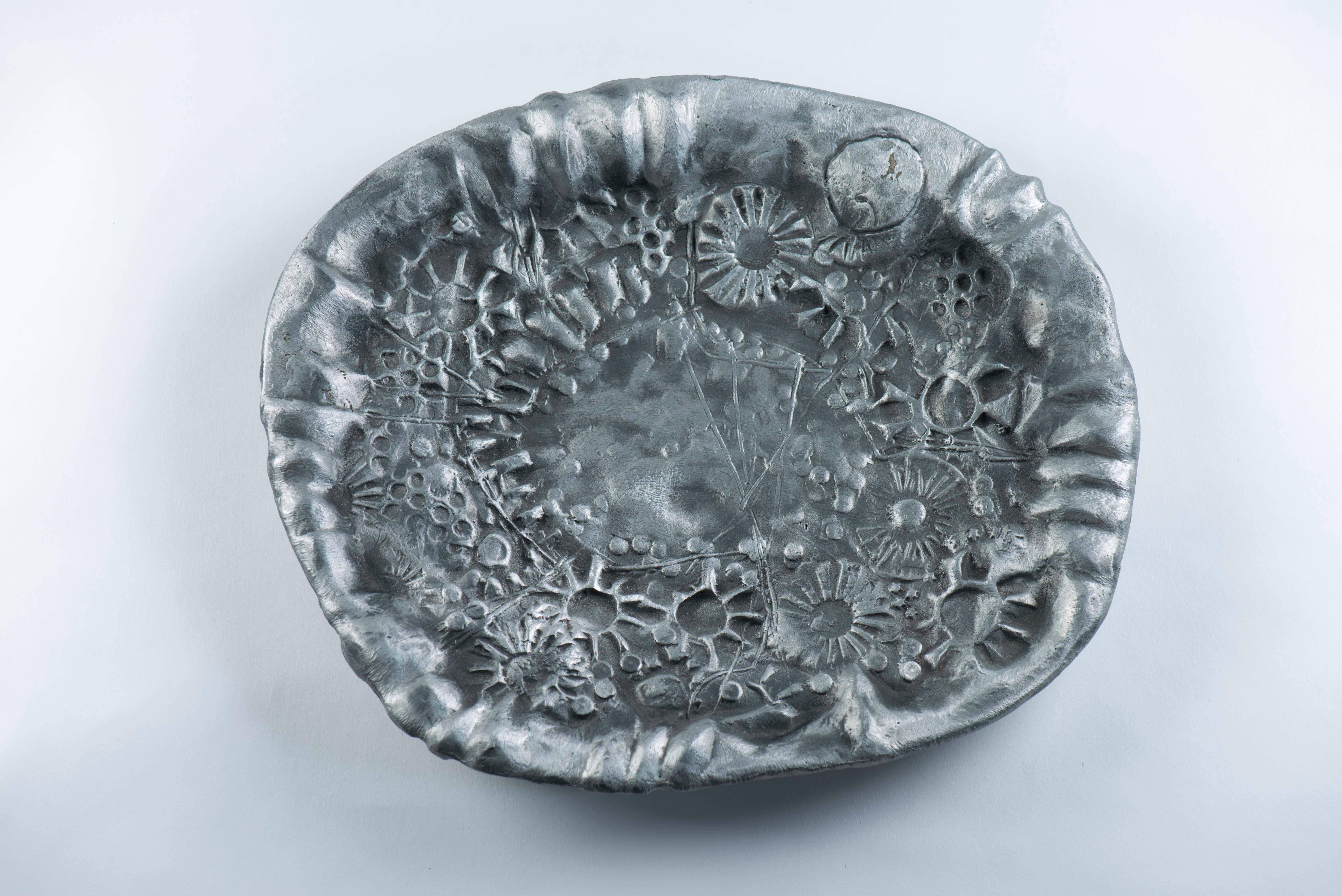 Donald Drumm Cast Aluminum Platter For Sale 4