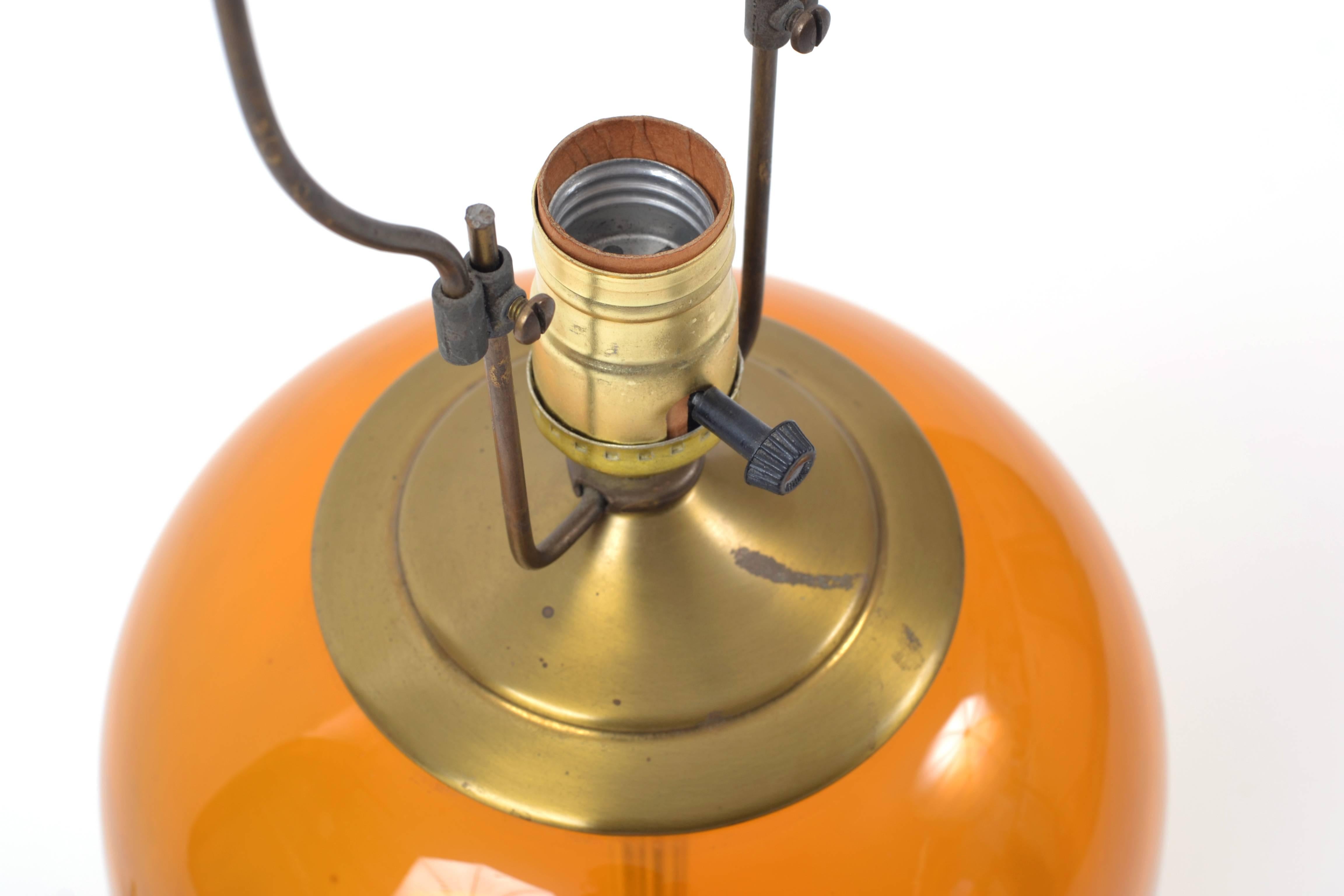 Blenko Blown Glass Lamp Designed by Don Shepherd In Good Condition For Sale In Pittsburgh, PA