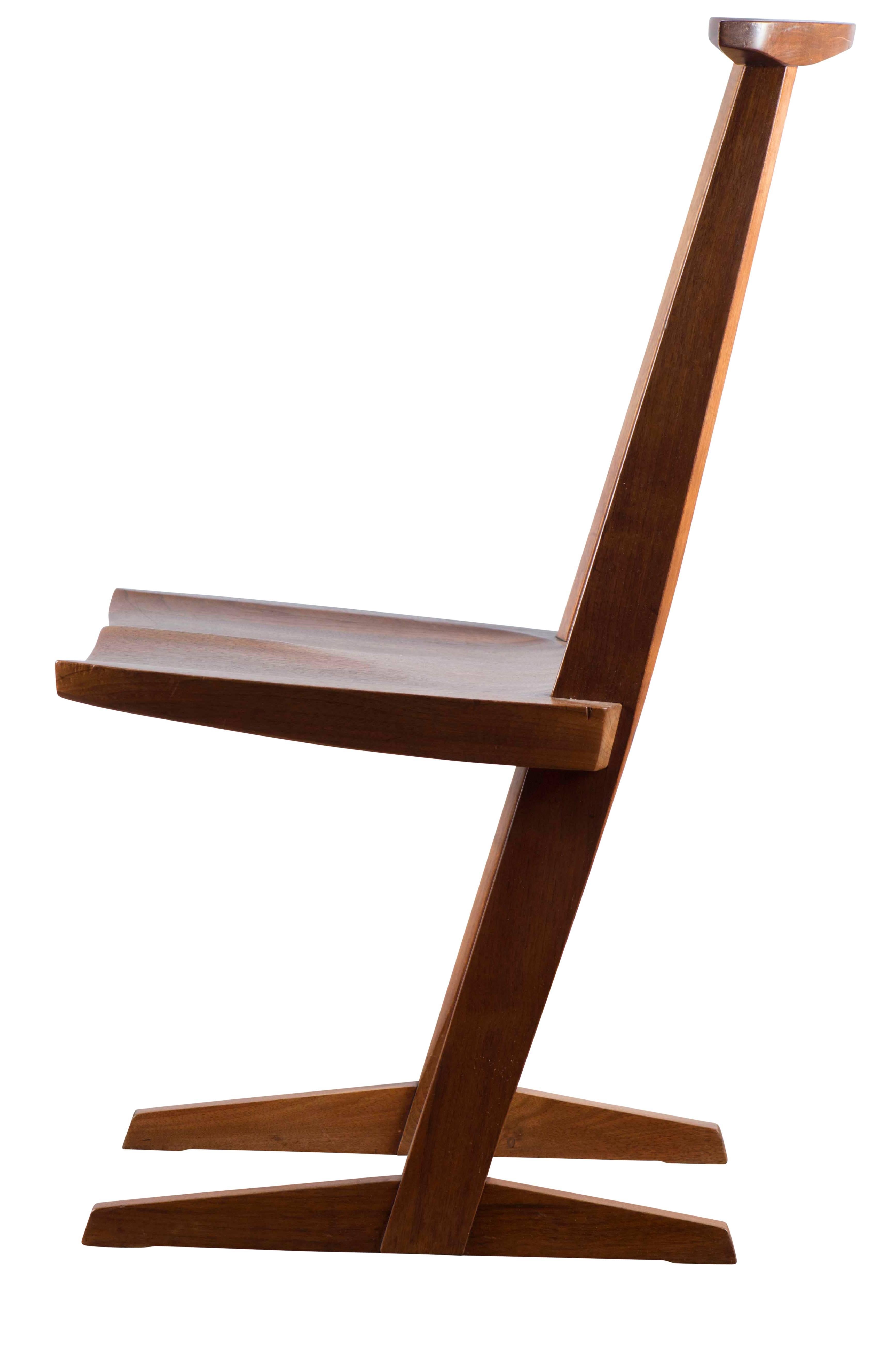 Mid-Century Modern George Nakashima Walnut Conoid Chairs For Sale