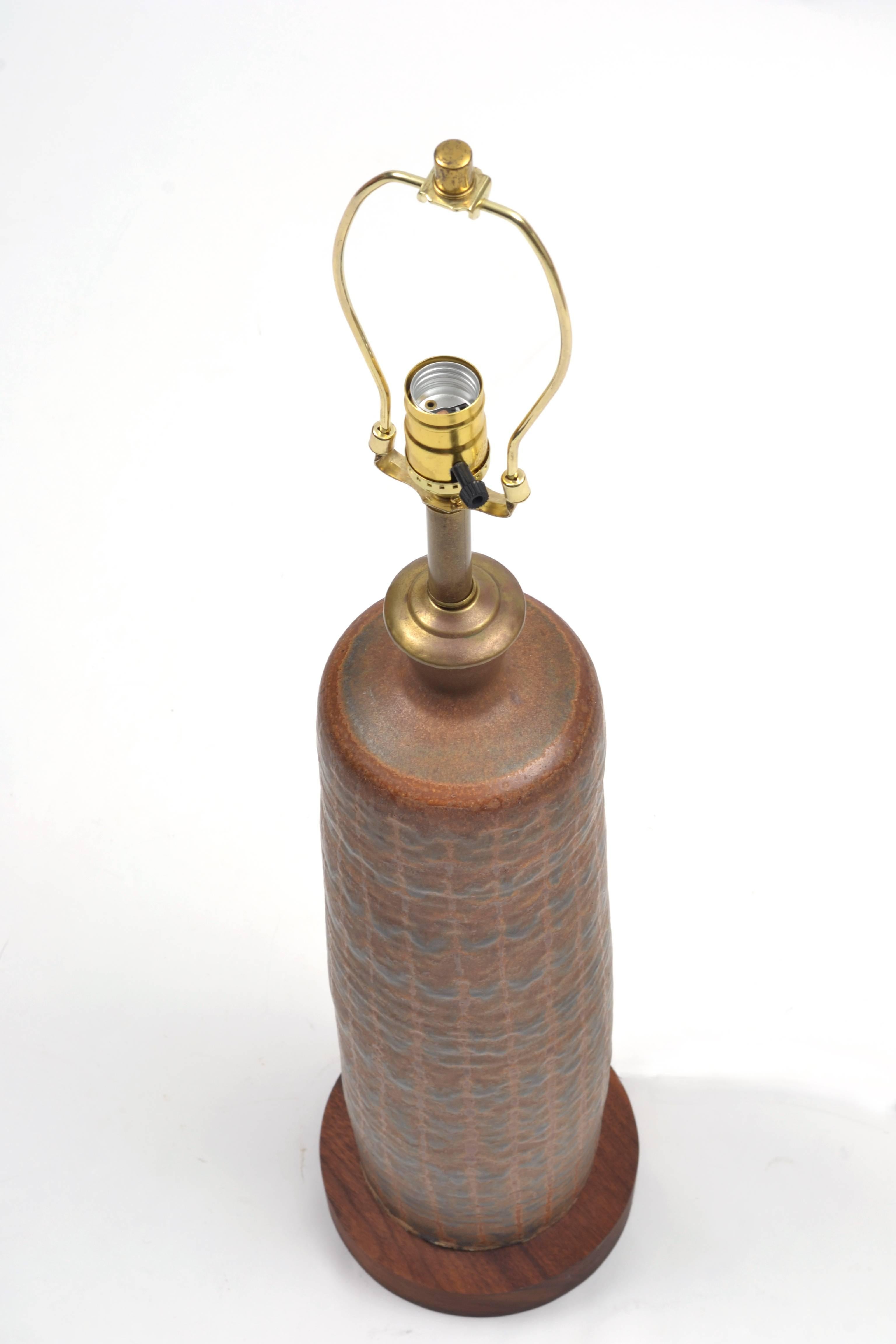 Mid-20th Century Stephen Polchert Ceramic Lamp, 1961 For Sale