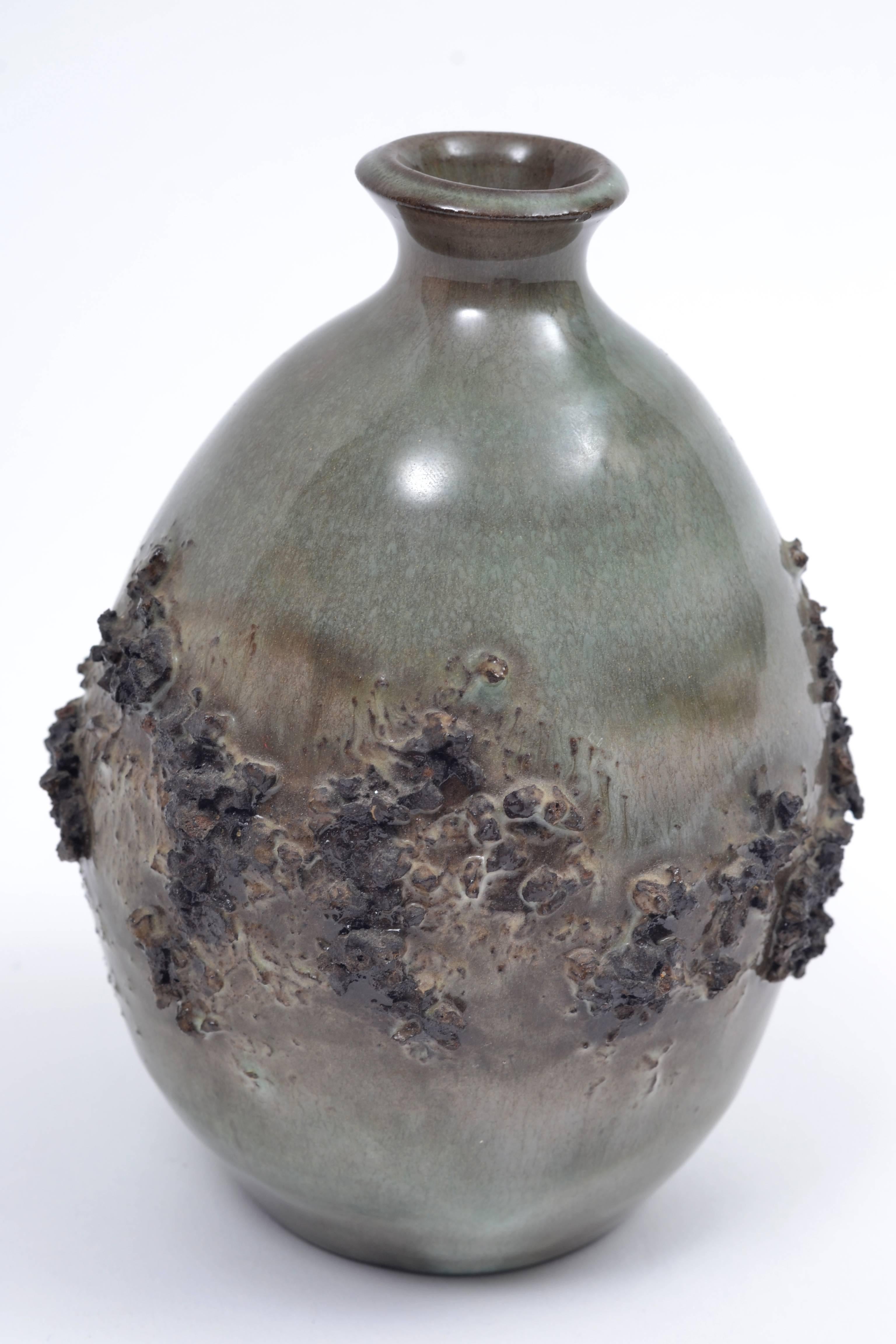 20th Century Ragnar Kjartansson Glit Ceramic Vase For Sale
