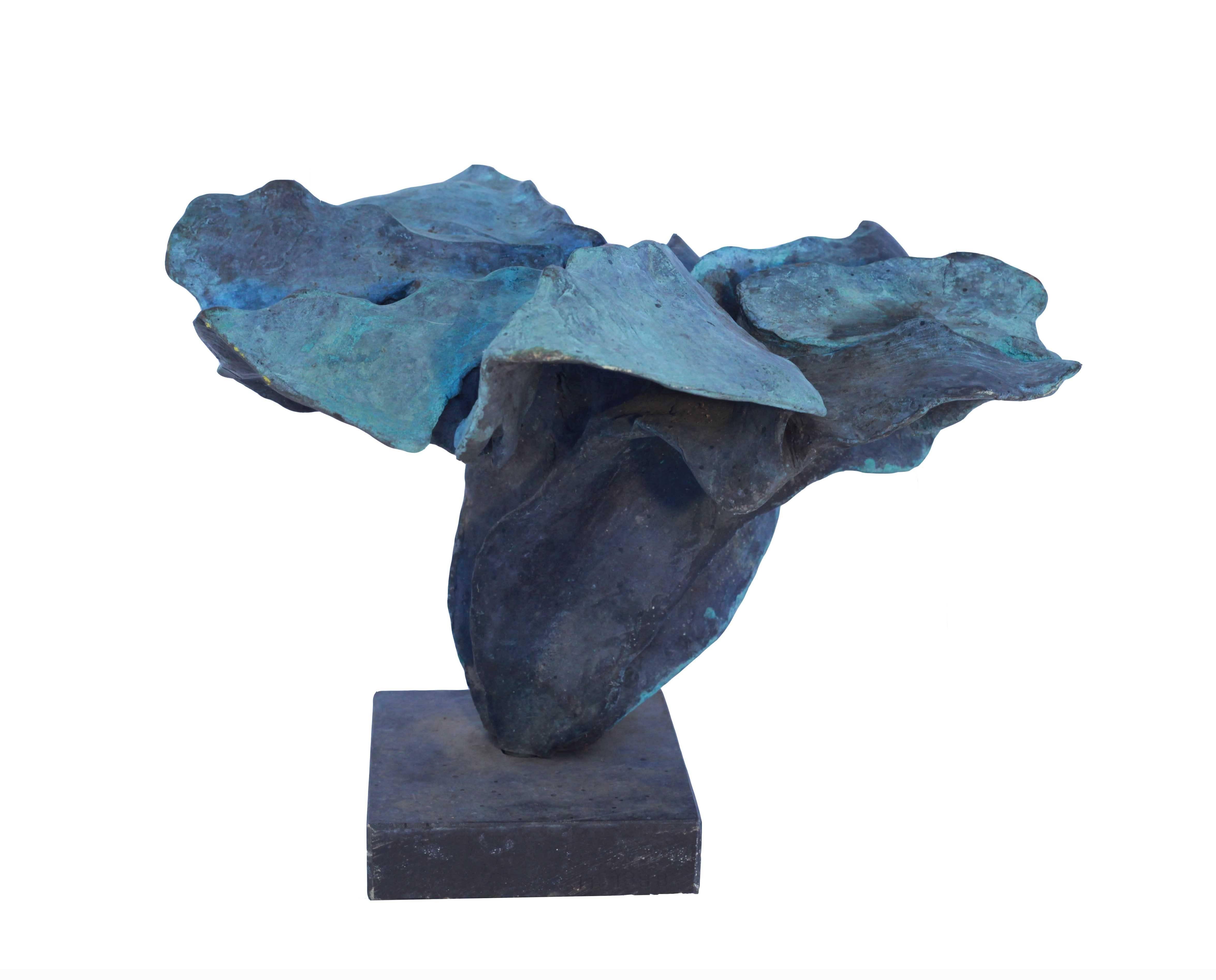 Mid-Century Modern Val Bertoia Bronze Casting on Harry Bertoia Base For Sale