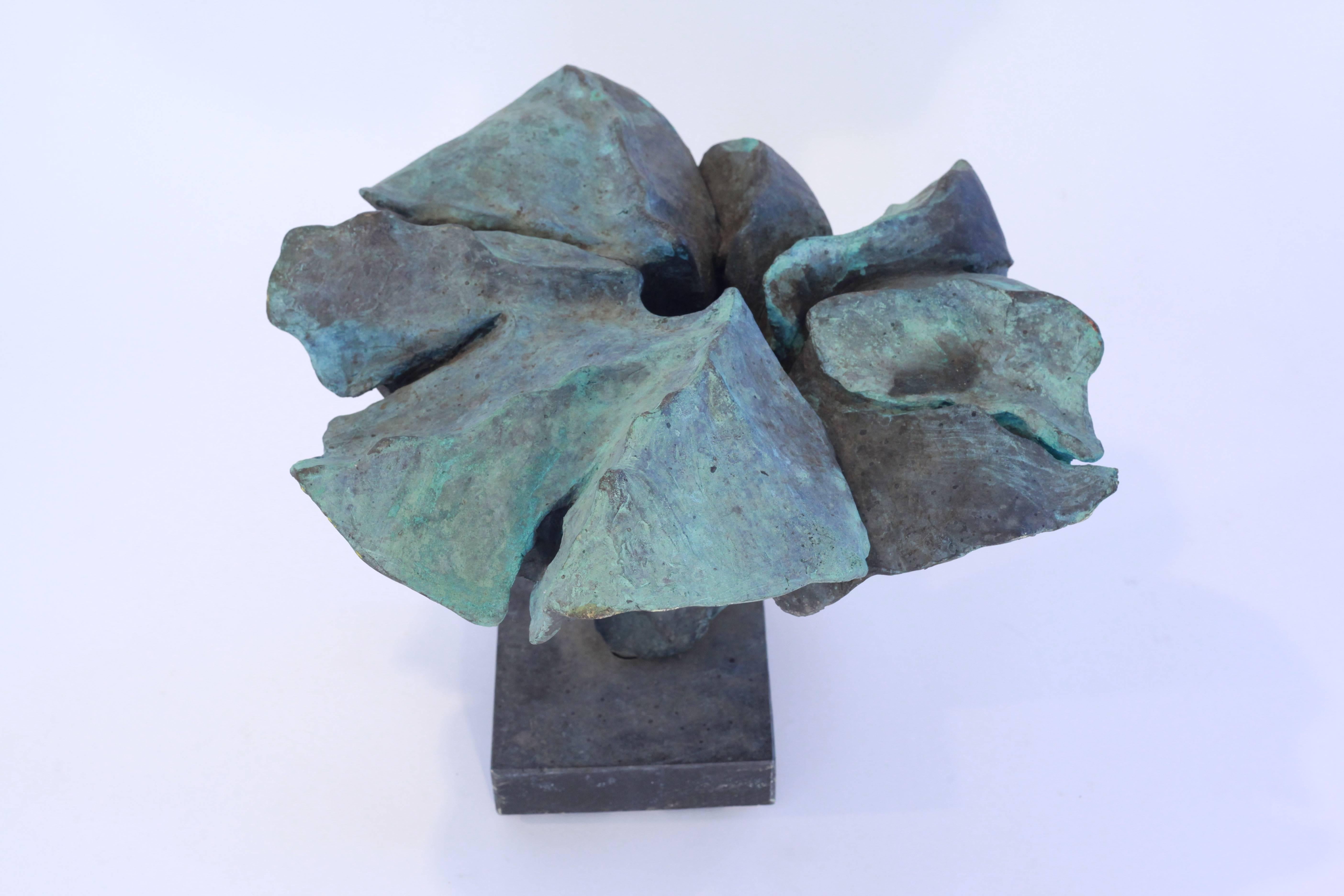 Brass Val Bertoia Bronze Casting on Harry Bertoia Base For Sale