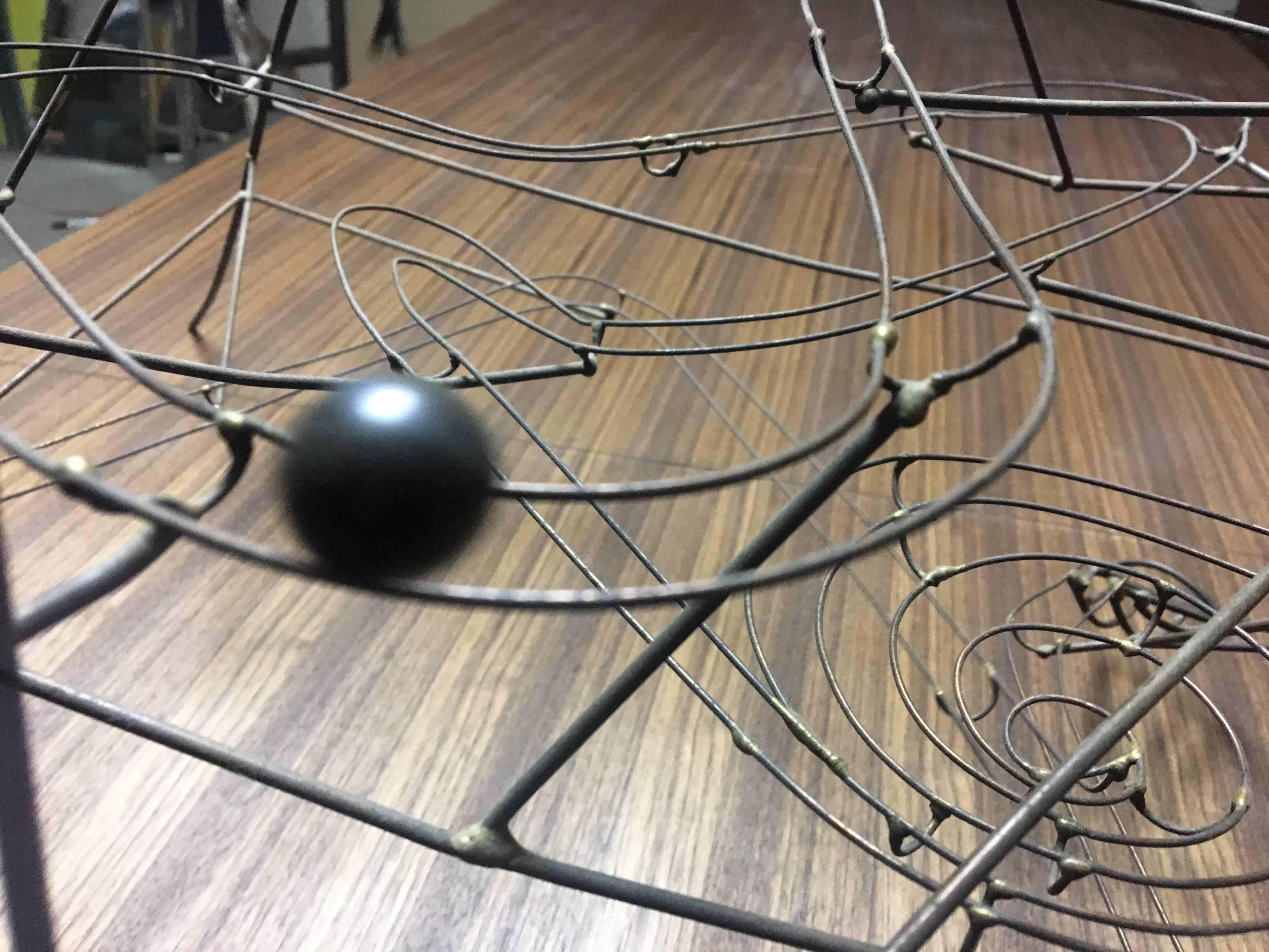 American Metal Wire Rolling Ball Kinetic Sculpture