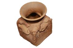 Organic Ceramic Planter by Studio Artist Zsolt Vudy